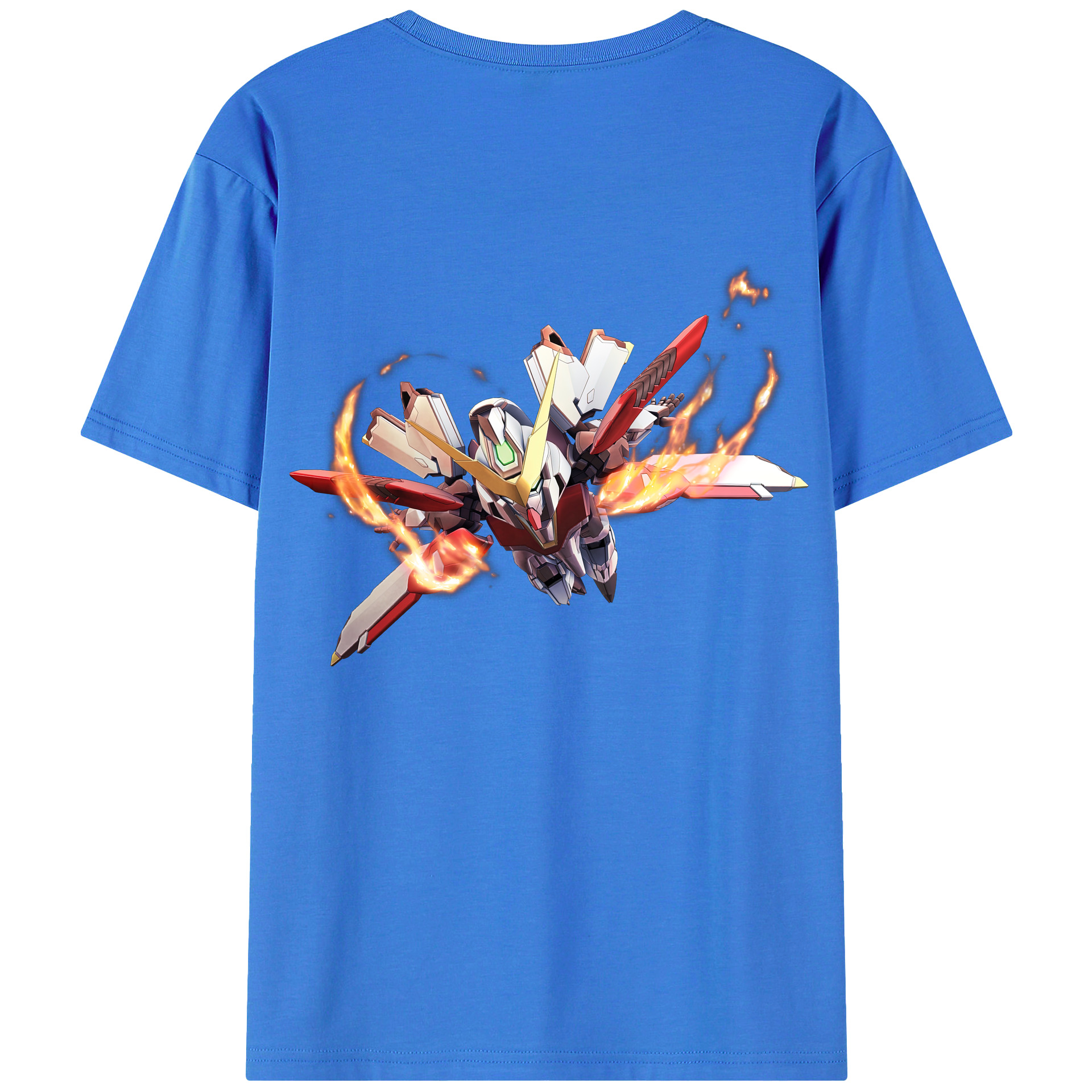 （画像用） 機動戦士ガンダム Mobile Suit Gundam 綿100％ メンズ半袖Tシャツ（バックプリント） 通気性
