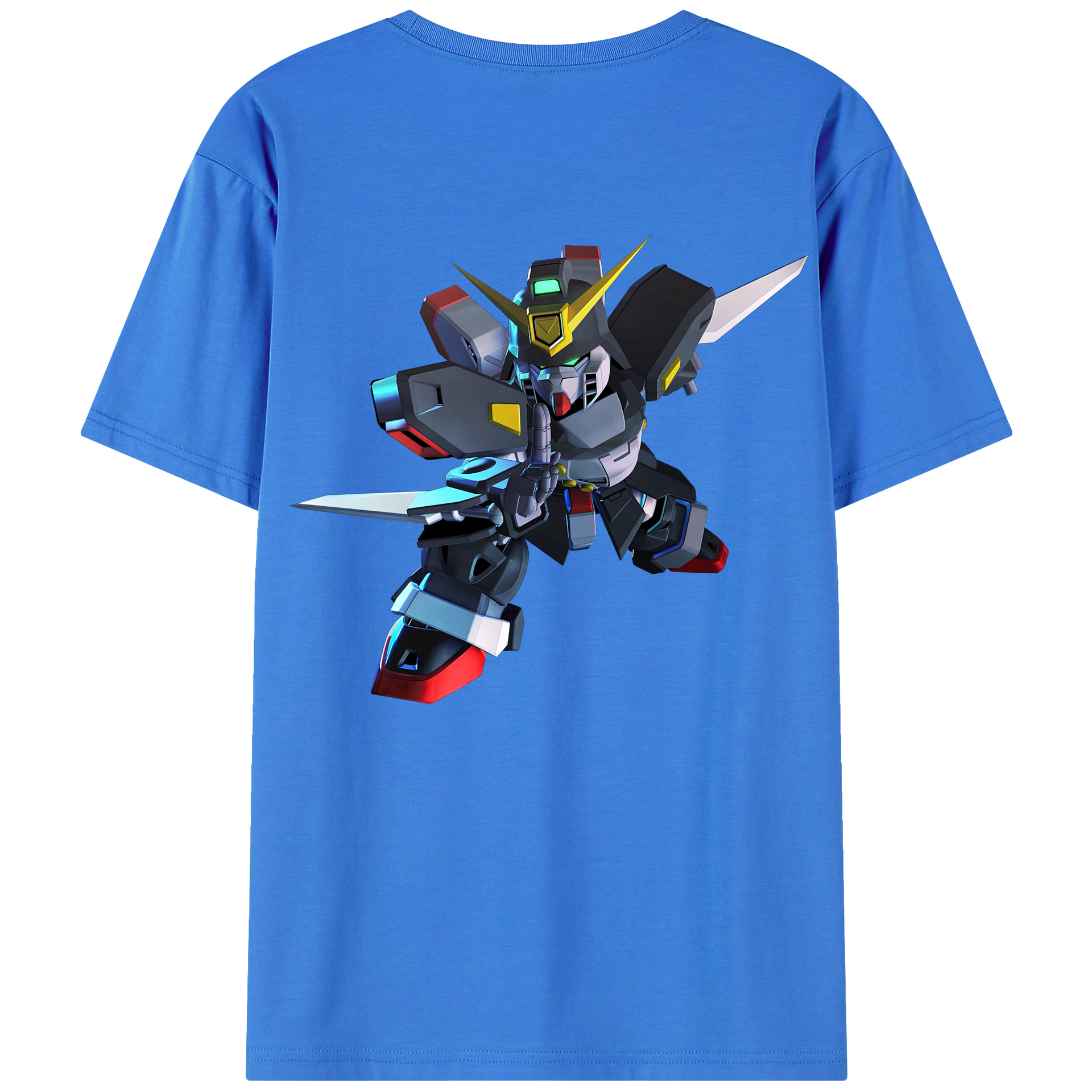 （画像用） 機動戦士ガンダム Mobile Suit Gundam 綿100％ メンズ半袖Tシャツ（バックプリント） 通気性