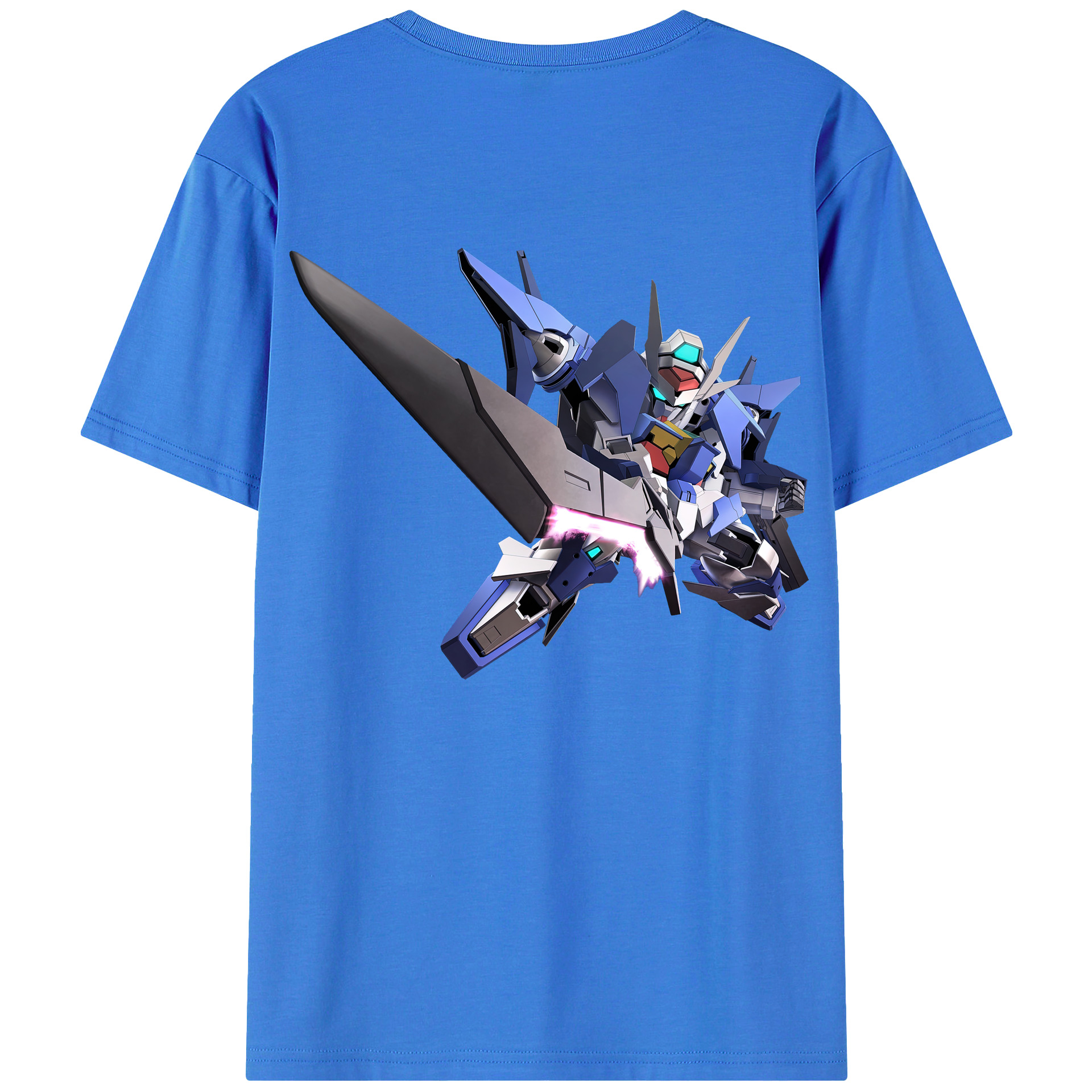 （画像用） 機動戦士ガンダム Mobile Suit Gundam 綿100％ メンズ半袖Tシャツ（バックプリント） 通気性
