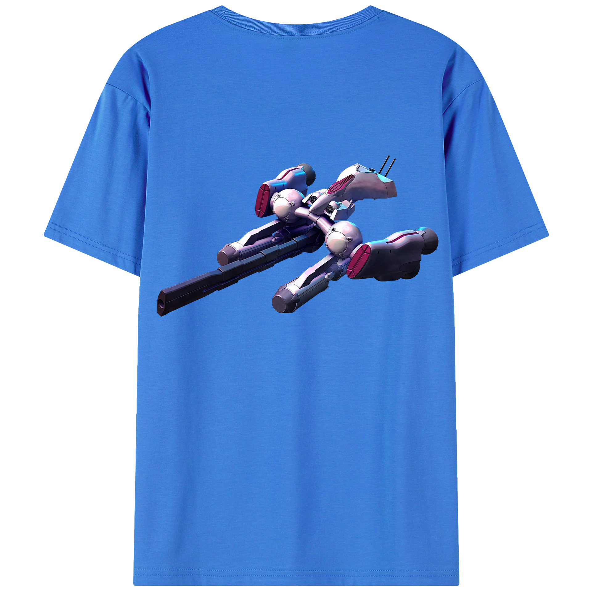 （画像用） 機動戦士ガンダム Mobile Suit Gundam 綿100％ メンズ半袖Tシャツ（バックプリント） 通気性