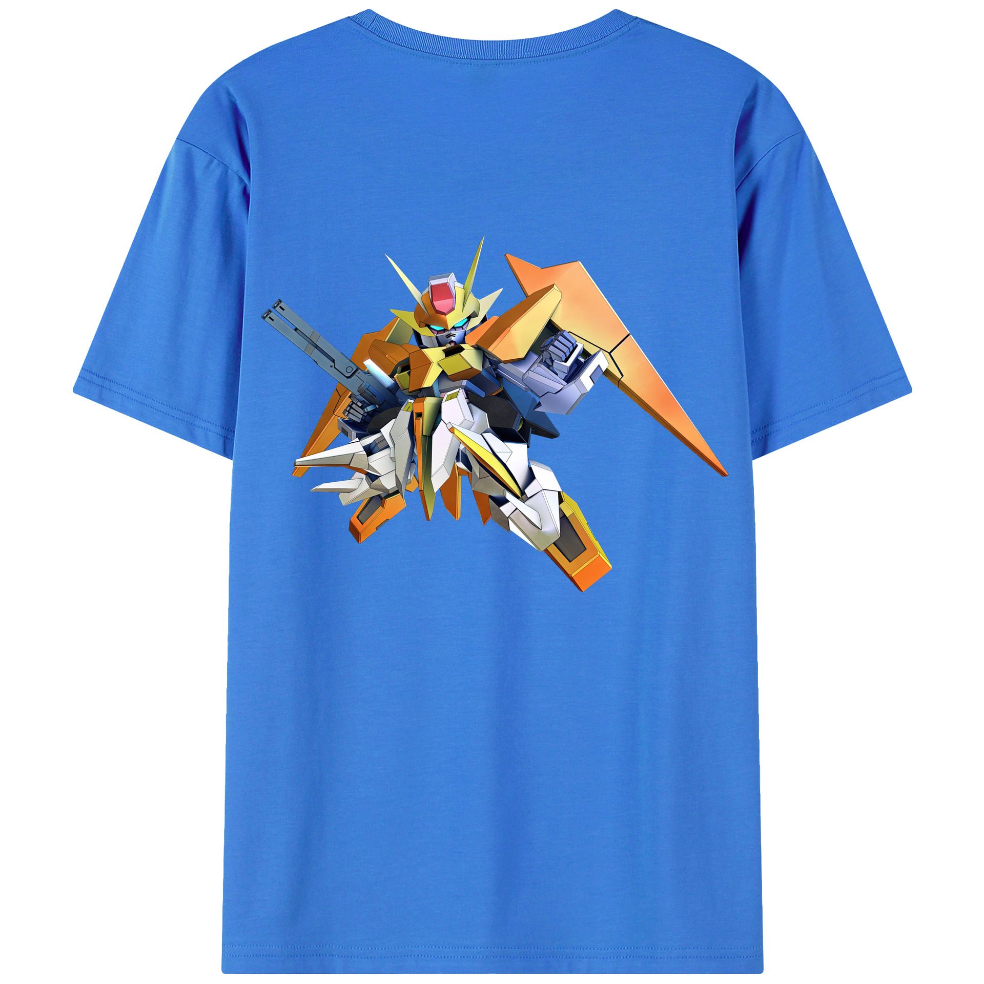 （画像用） 機動戦士ガンダム Mobile Suit Gundam 綿100％ メンズ半袖Tシャツ（バックプリント） 通気性