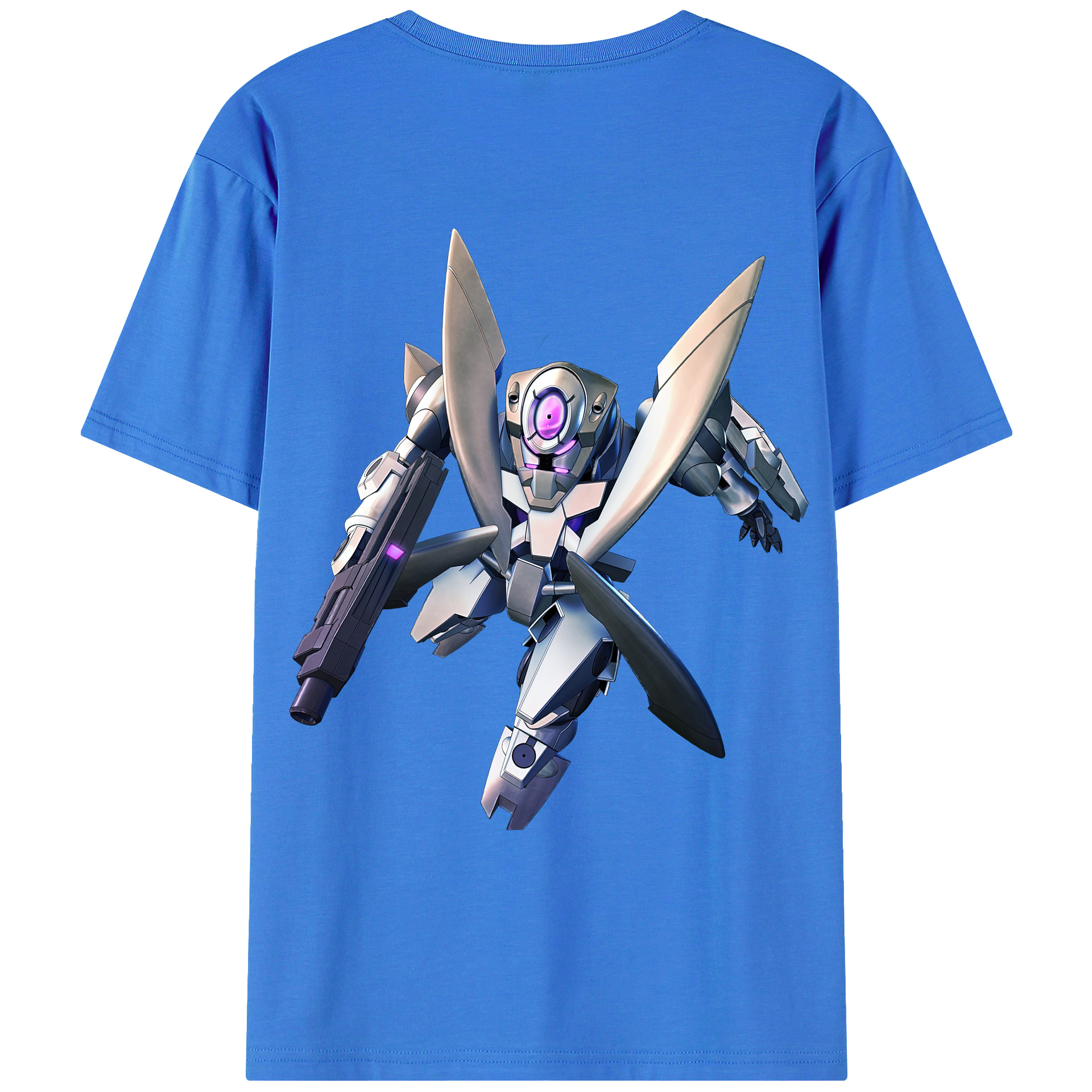 （画像用） 機動戦士ガンダム Mobile Suit Gundam 綿100％ メンズ半袖Tシャツ（バックプリント） 通気性