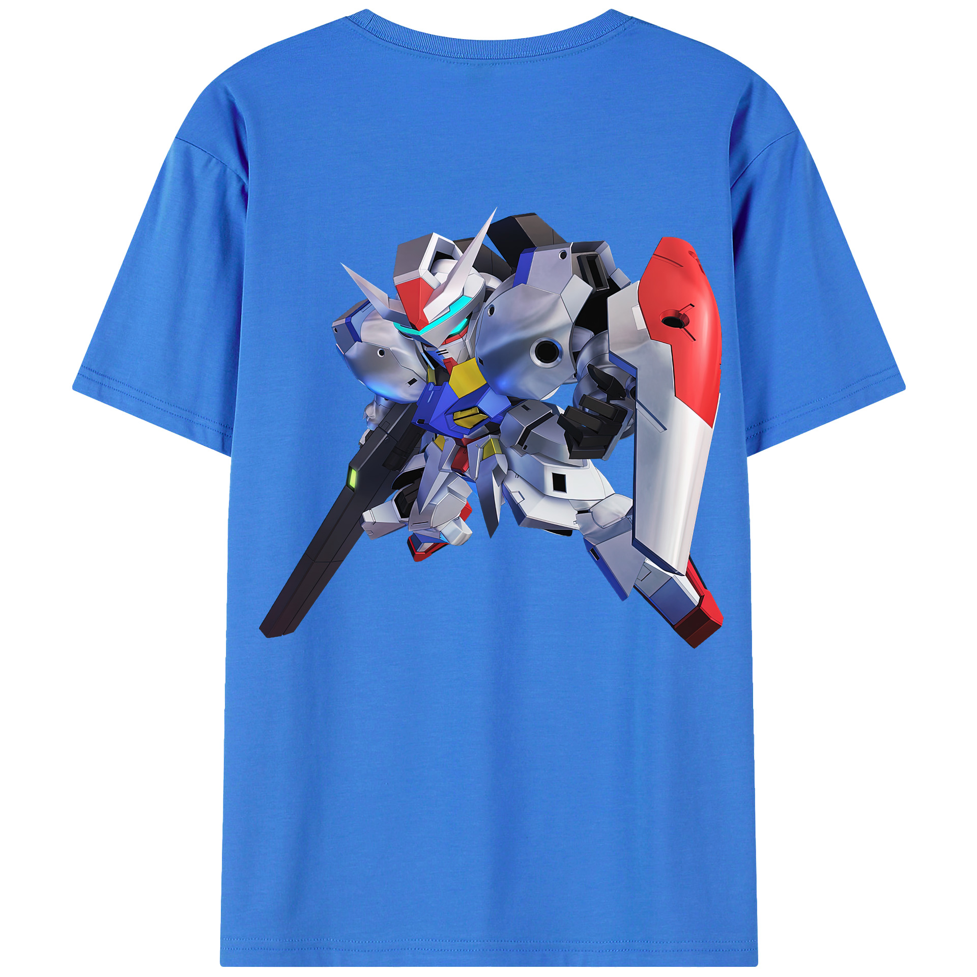 （画像用） 機動戦士ガンダム Mobile Suit Gundam 綿100％ メンズ半袖Tシャツ（バックプリント） 通気性