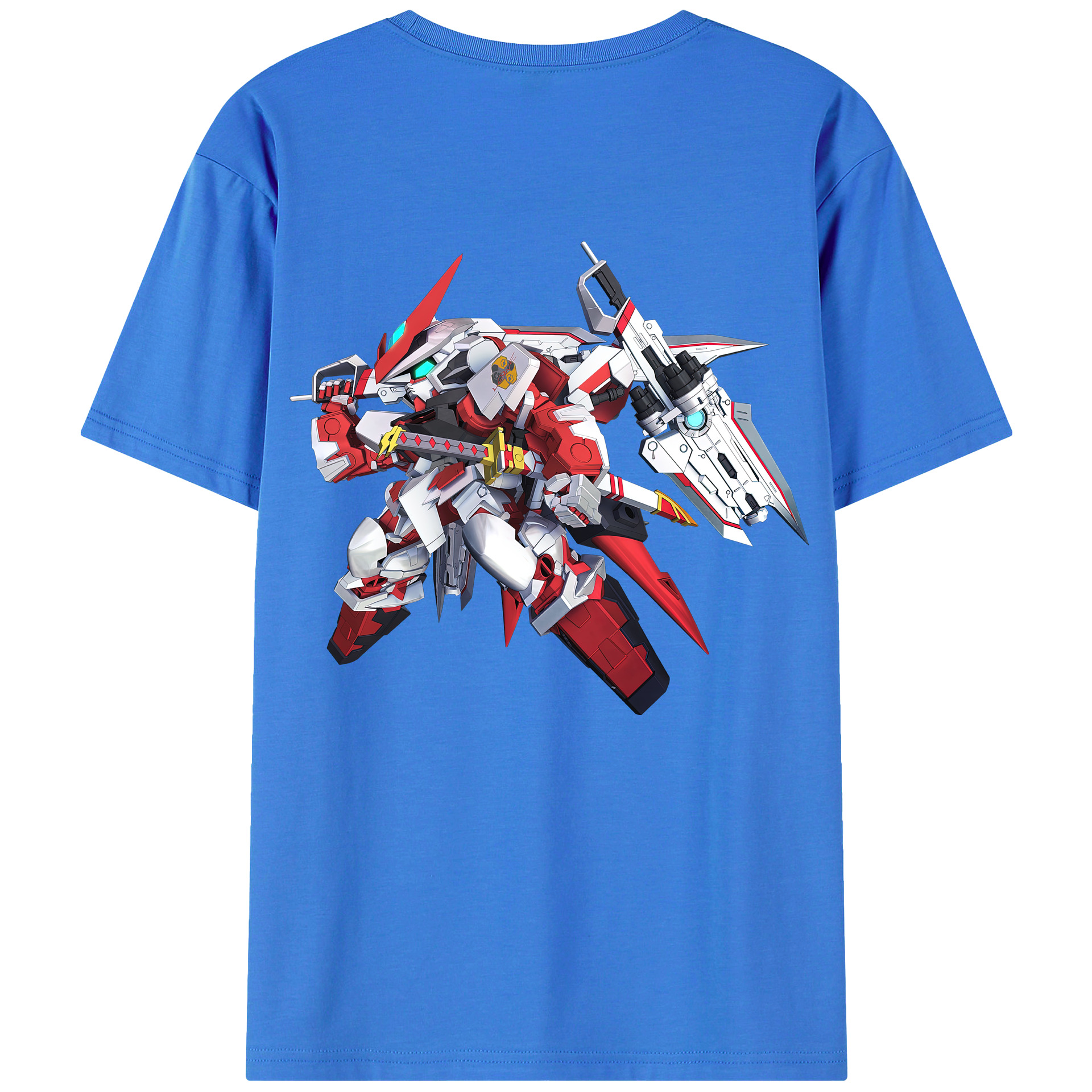 （画像用） 機動戦士ガンダム Mobile Suit Gundam 綿100％ メンズ半袖Tシャツ（バックプリント） 通気性