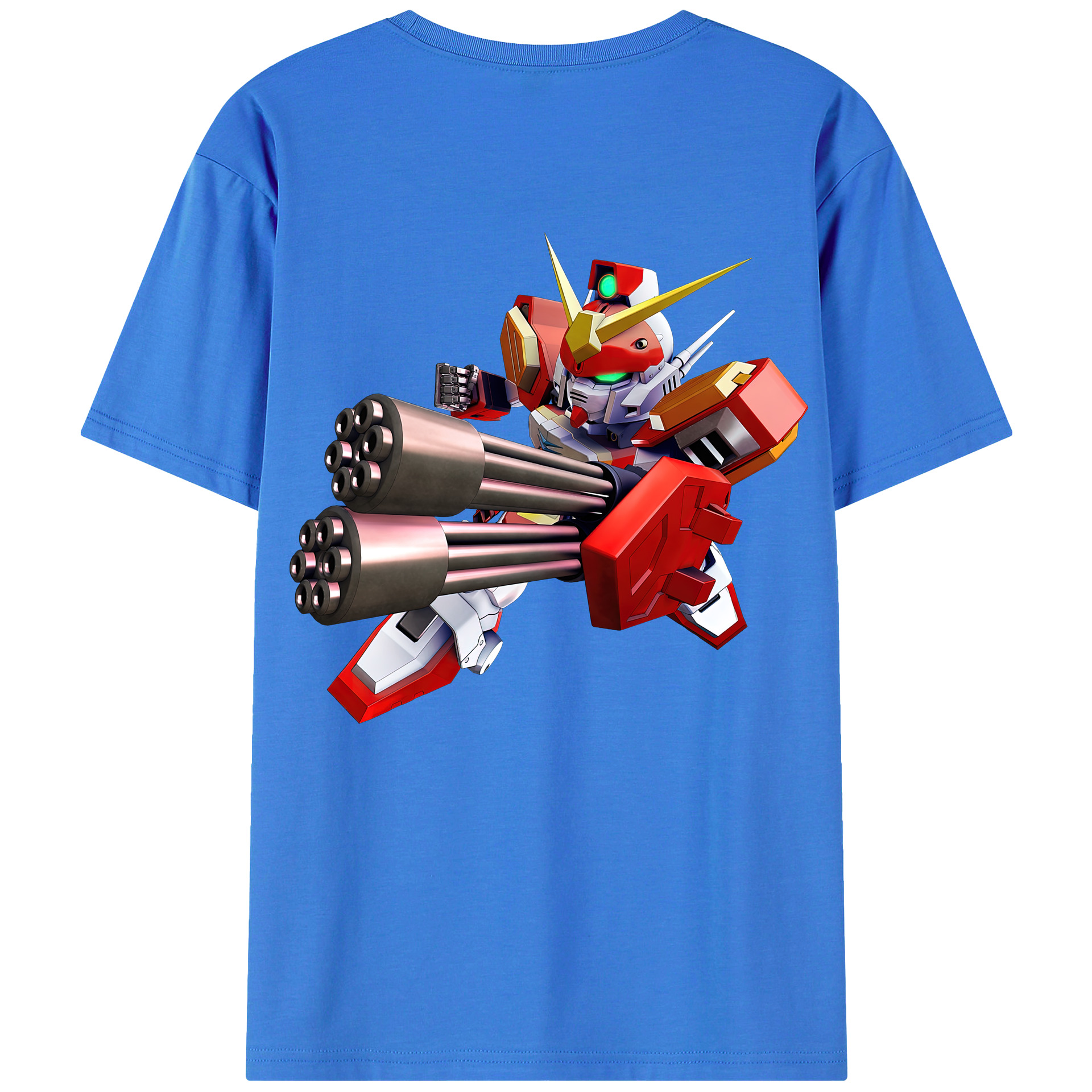 （画像用） 機動戦士ガンダム Mobile Suit Gundam 綿100％ メンズ半袖Tシャツ（バックプリント） 通気性