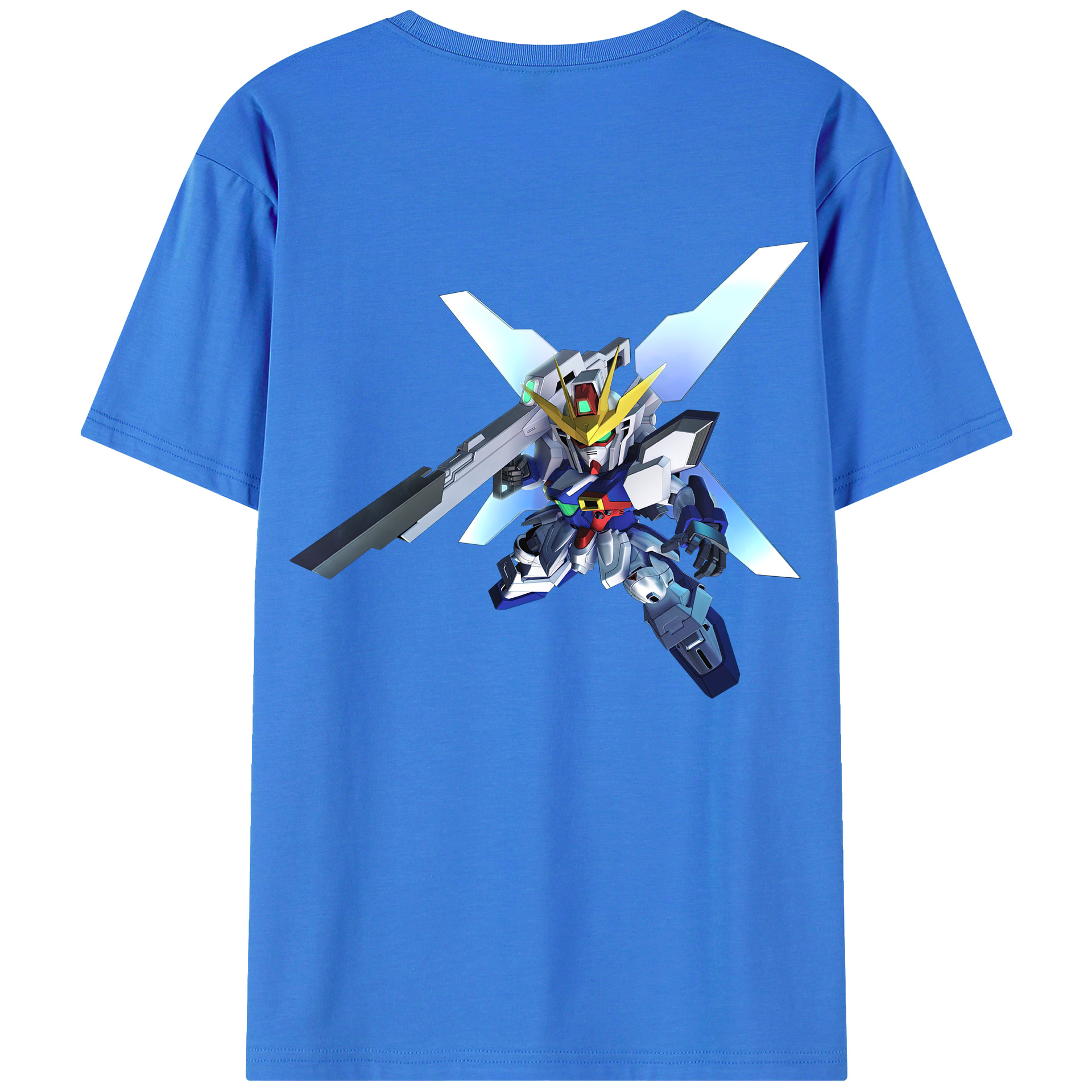 （画像用） 機動戦士ガンダム Mobile Suit Gundam 綿100％ メンズ半袖Tシャツ（バックプリント） 通気性