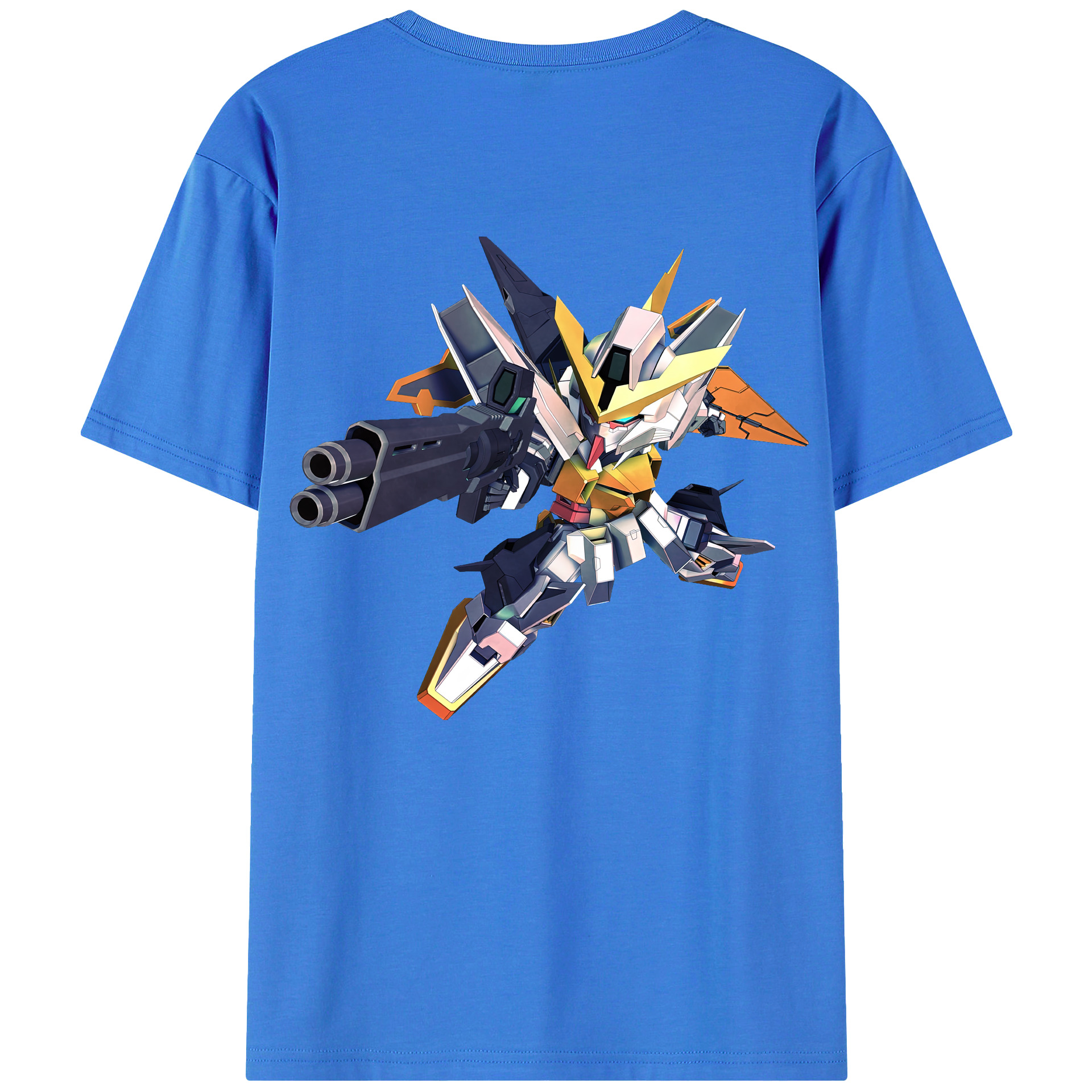 （画像用） 機動戦士ガンダム Mobile Suit Gundam 綿100％ メンズ半袖Tシャツ（バックプリント） 通気性