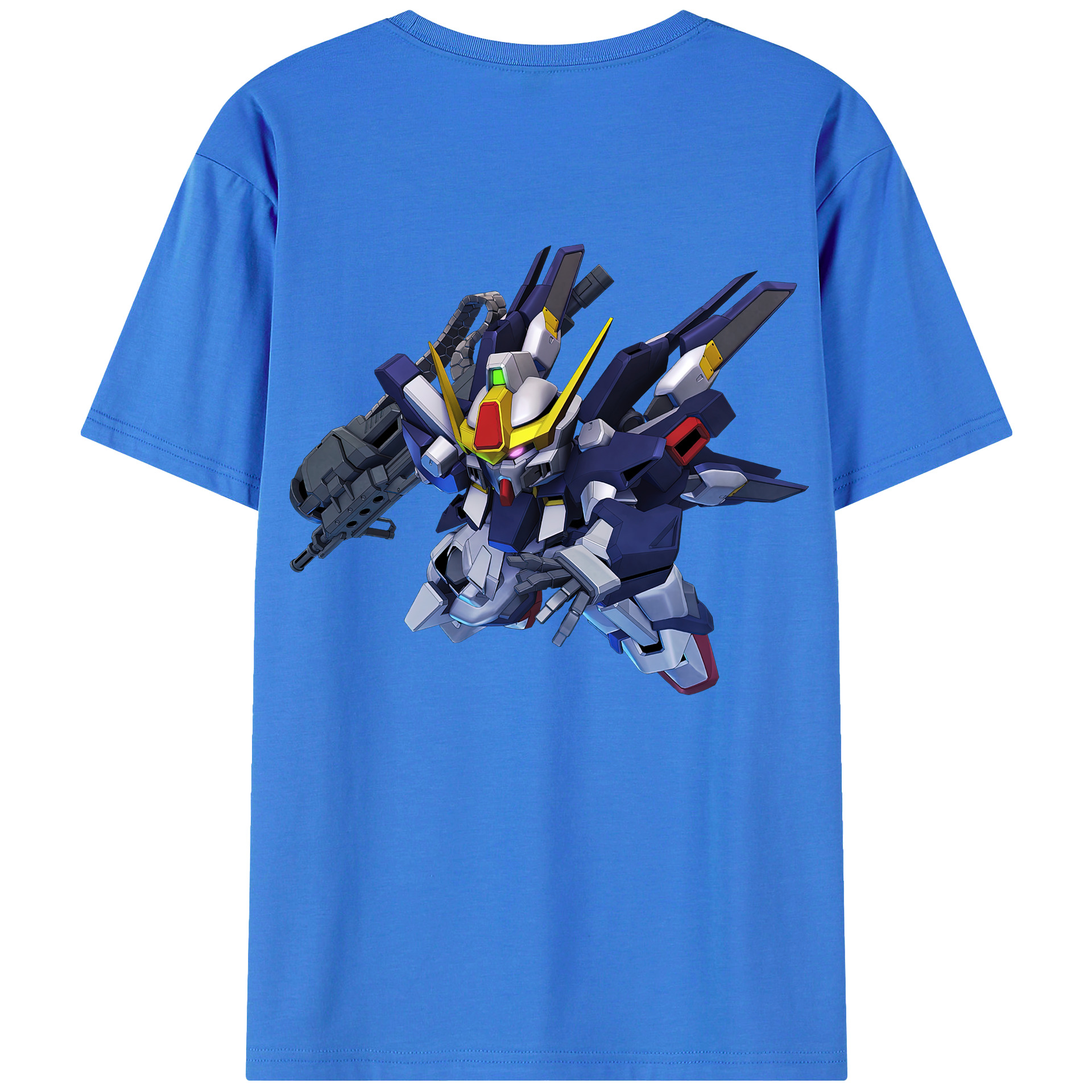 （画像用） 機動戦士ガンダム Mobile Suit Gundam 綿100％ メンズ半袖Tシャツ（バックプリント） 通気性