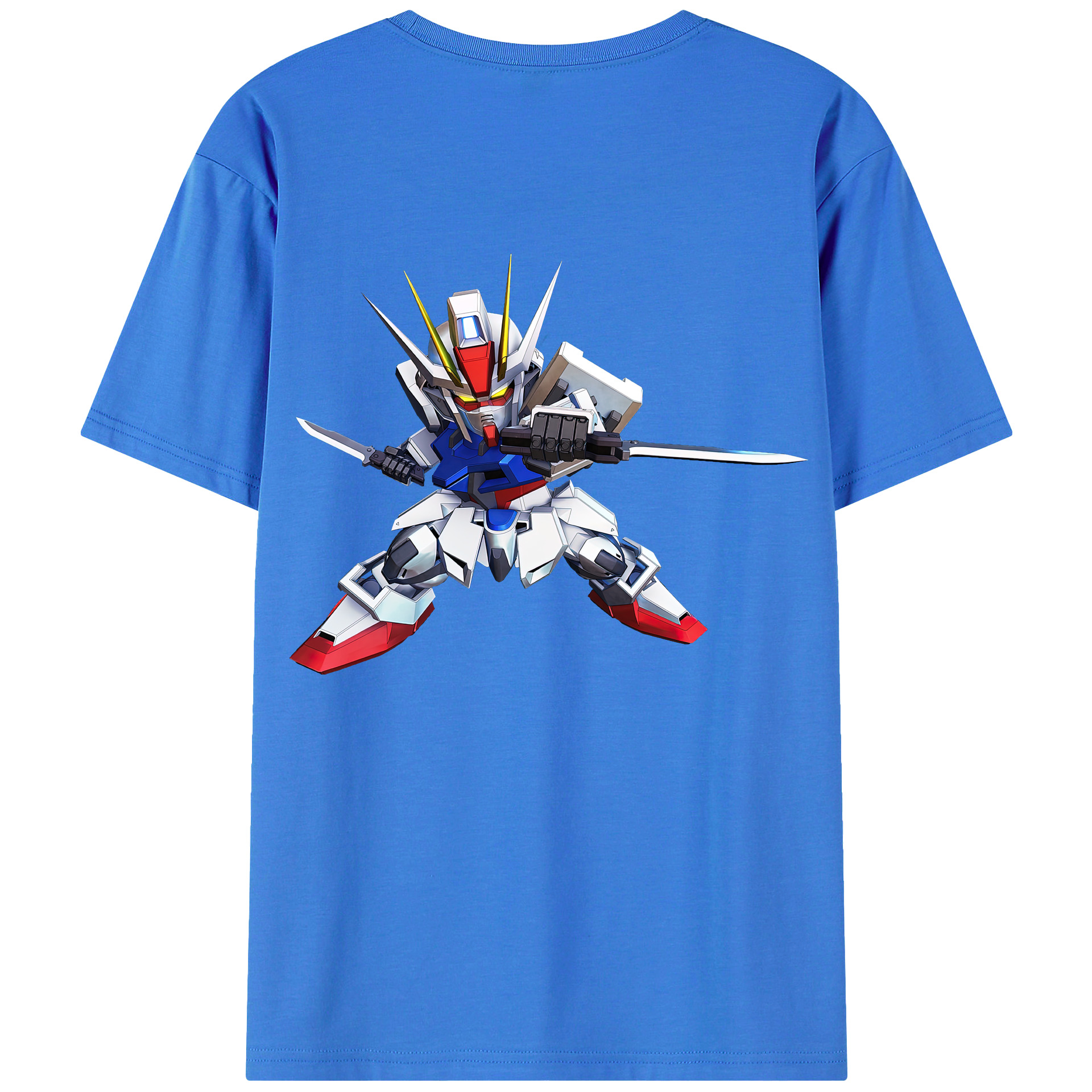 （画像用） 機動戦士ガンダム Mobile Suit Gundam 綿100％ メンズ半袖Tシャツ（バックプリント） 通気性