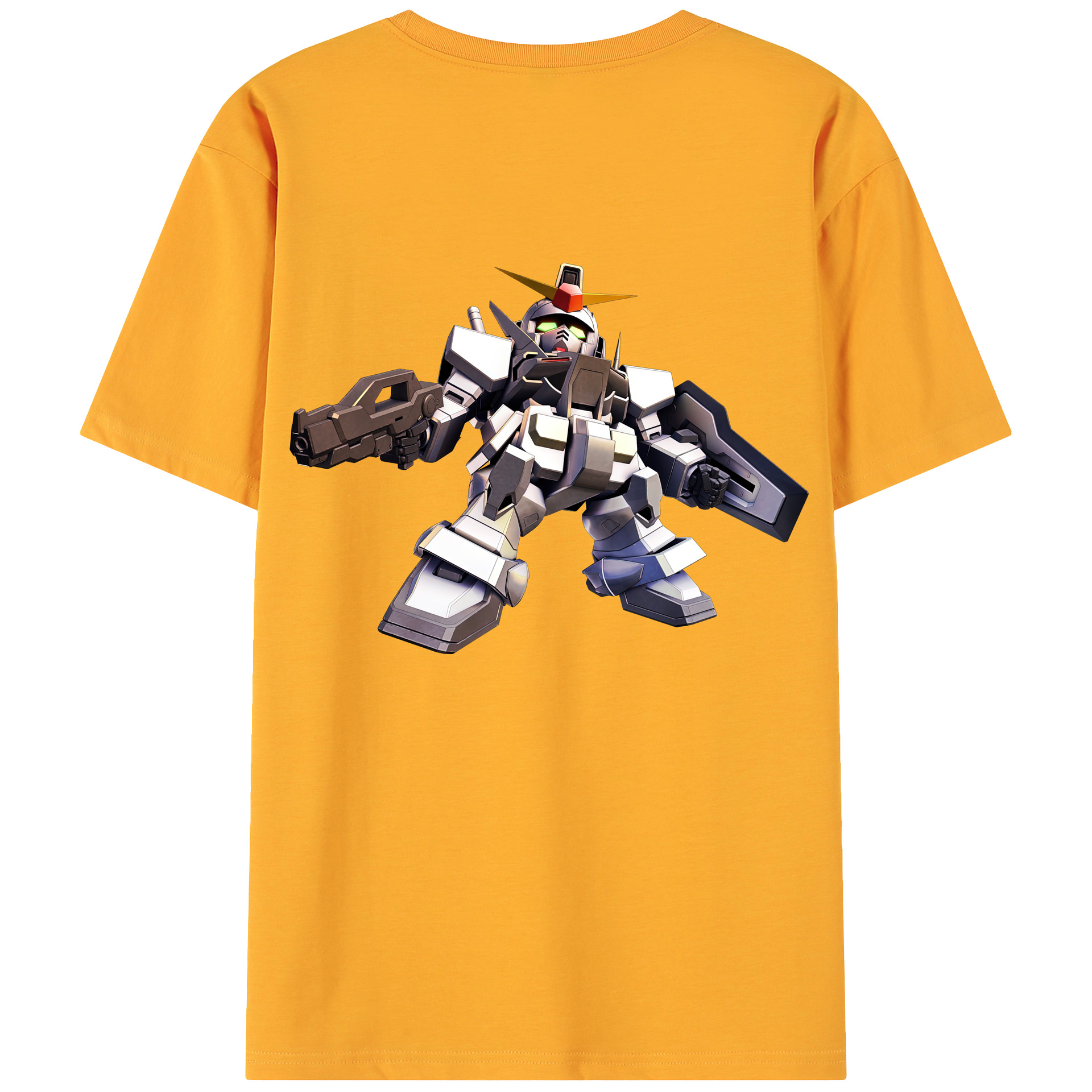 （画像用） 機動戦士ガンダム Mobile Suit Gundam 綿100％ メンズ半袖Tシャツ（バックプリント） 通気性