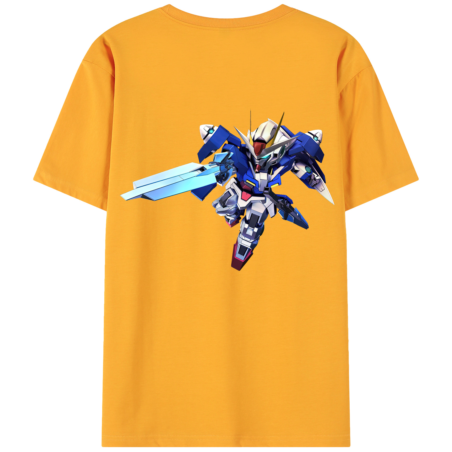 （画像用） 機動戦士ガンダム Mobile Suit Gundam 綿100％ メンズ半袖Tシャツ（バックプリント） 通気性
