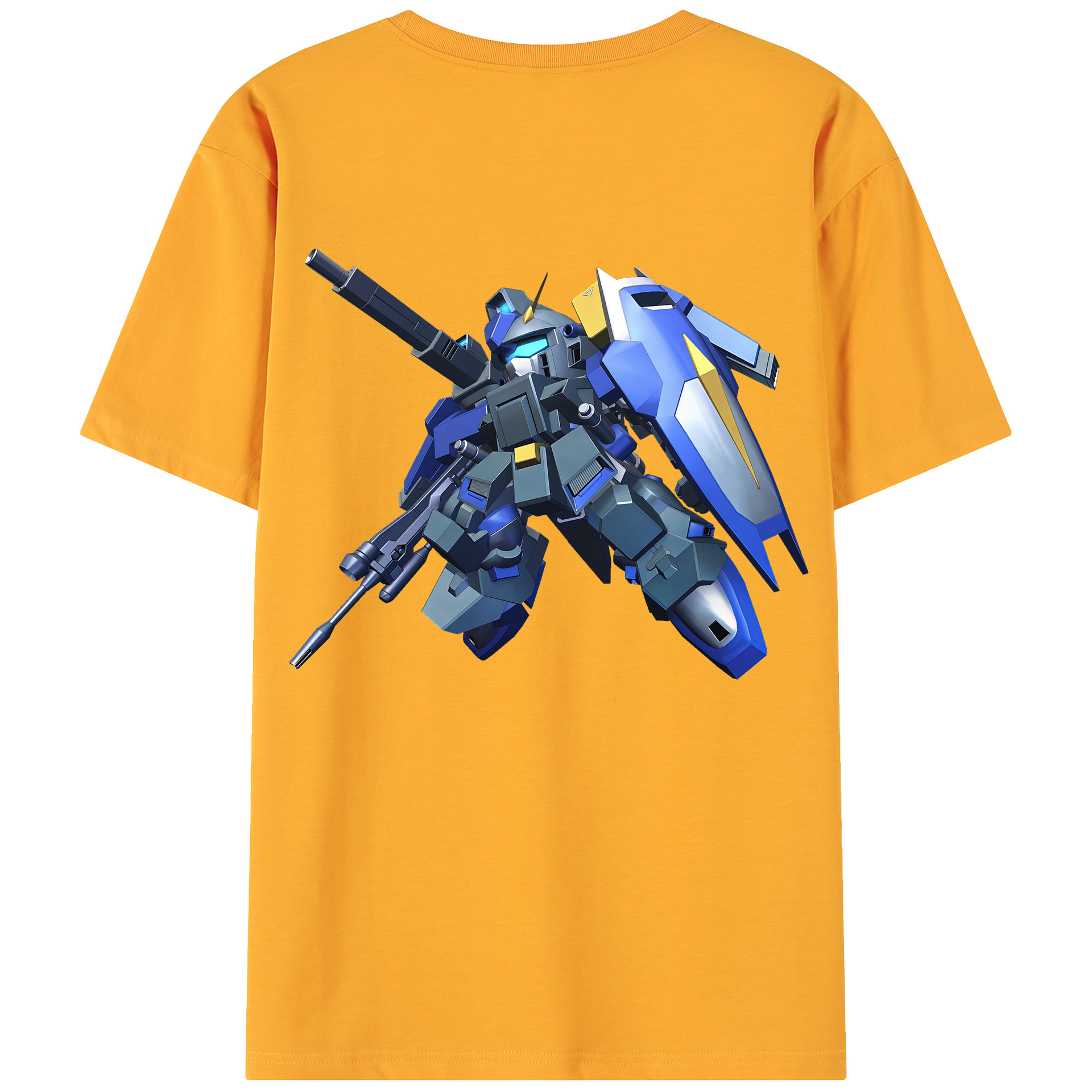 （画像用） 機動戦士ガンダム Mobile Suit Gundam 綿100％ メンズ半袖Tシャツ（バックプリント） 通気性