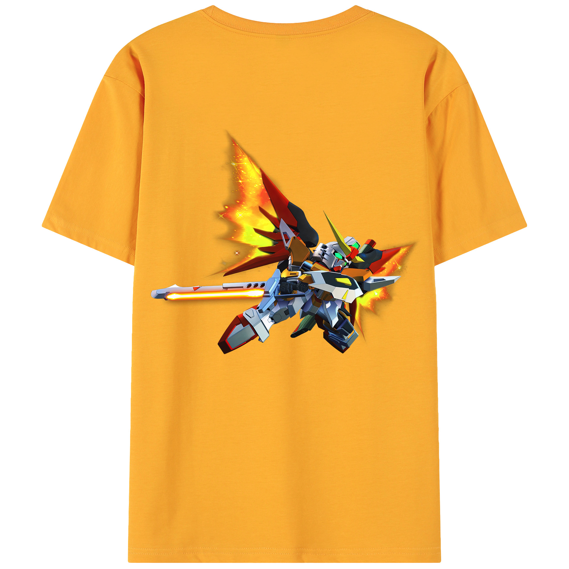（画像用） 機動戦士ガンダム Mobile Suit Gundam 綿100％ メンズ半袖Tシャツ（バックプリント） 通気性