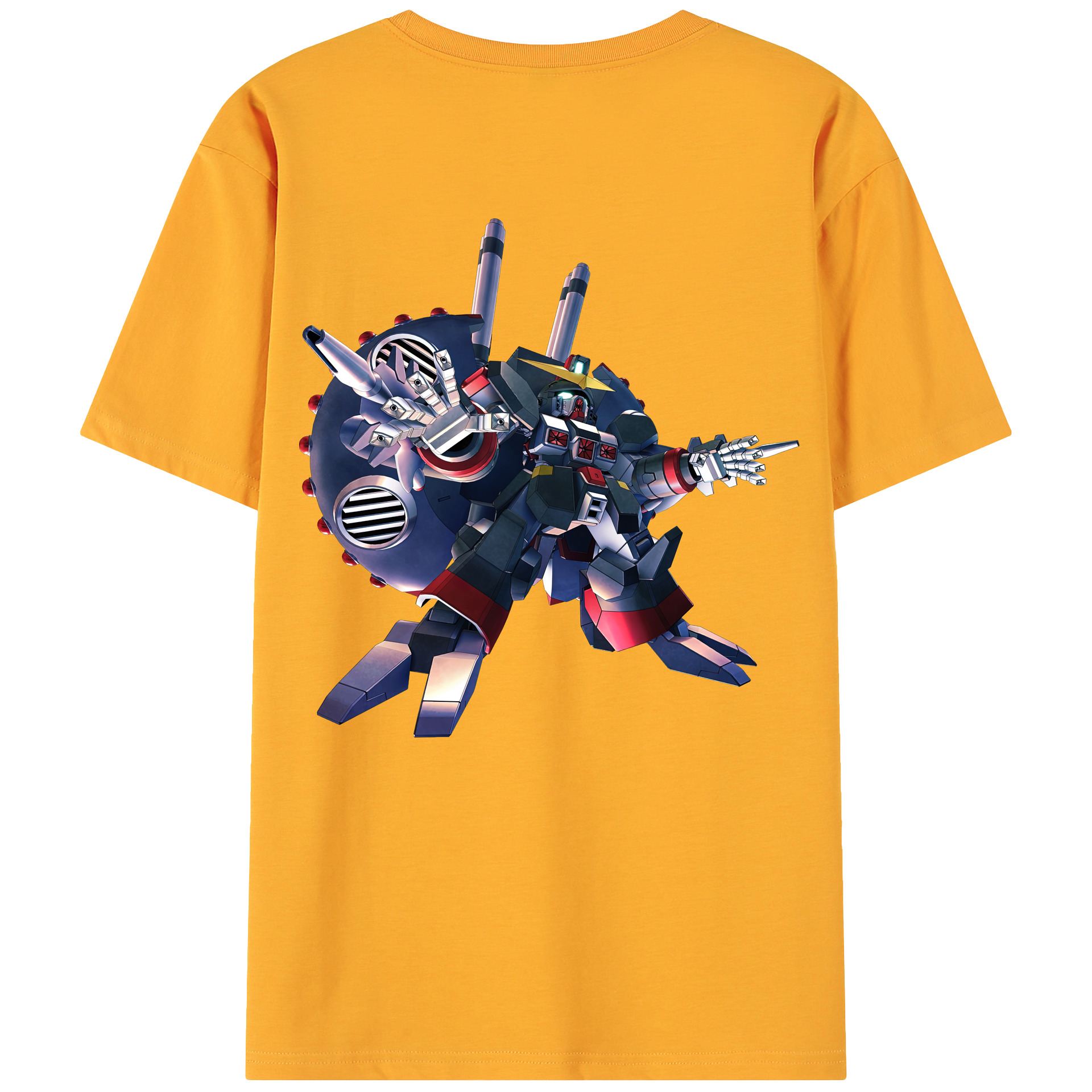 （画像用） 機動戦士ガンダム Mobile Suit Gundam 綿100％ メンズ半袖Tシャツ（バックプリント） 通気性