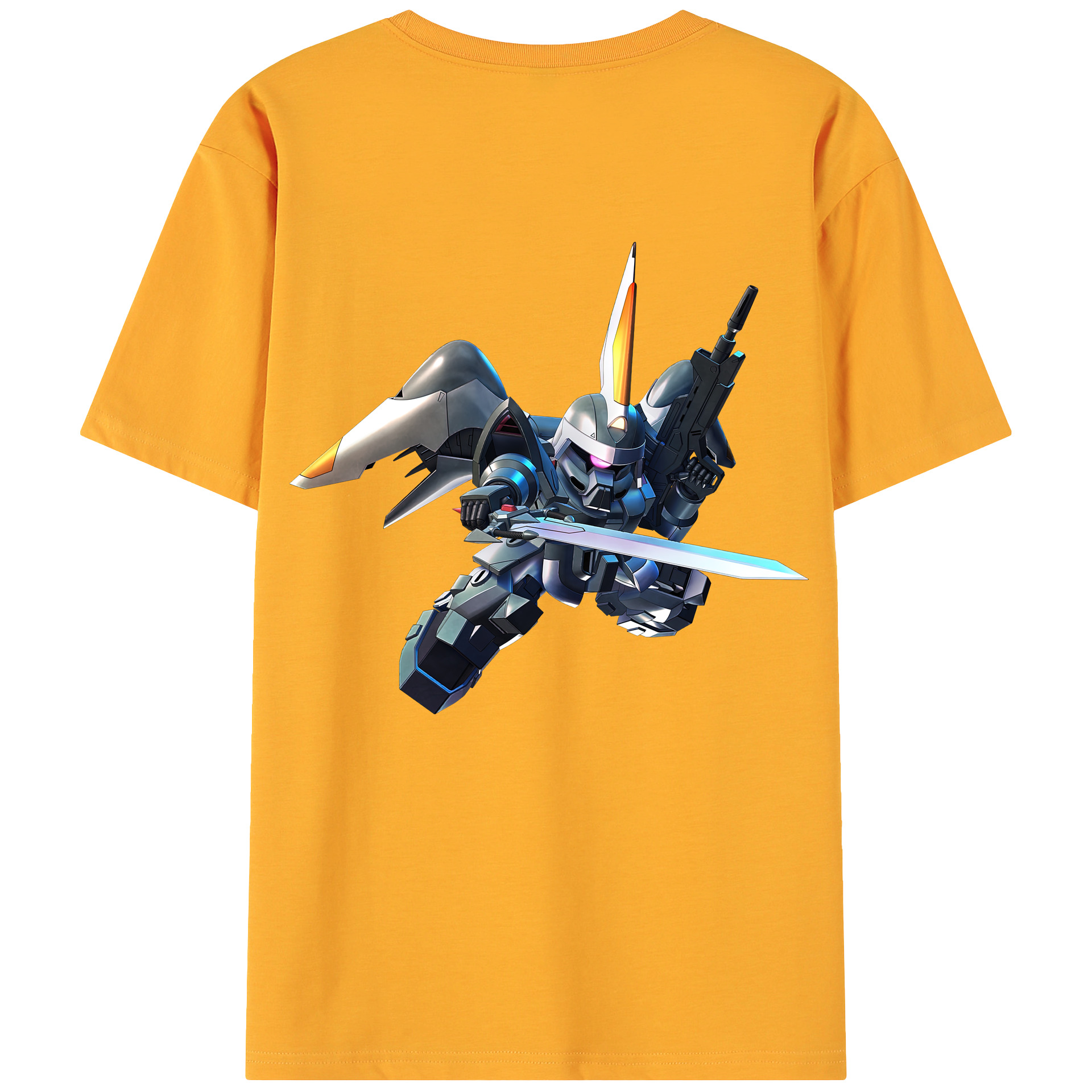 （画像用） 機動戦士ガンダム Mobile Suit Gundam 綿100％ メンズ半袖Tシャツ（バックプリント） 通気性