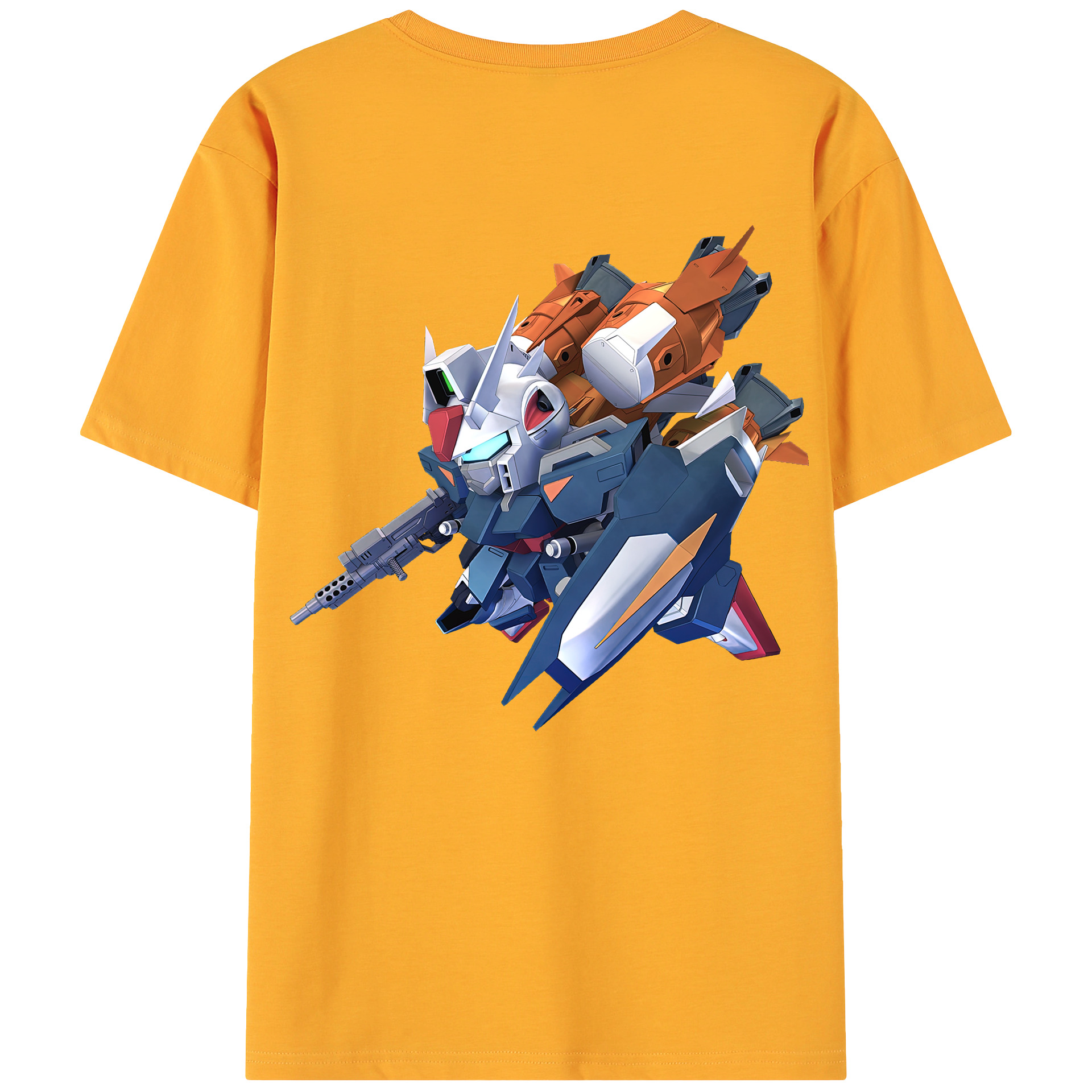 （画像用） 機動戦士ガンダム Mobile Suit Gundam 綿100％ メンズ半袖Tシャツ（バックプリント） 通気性