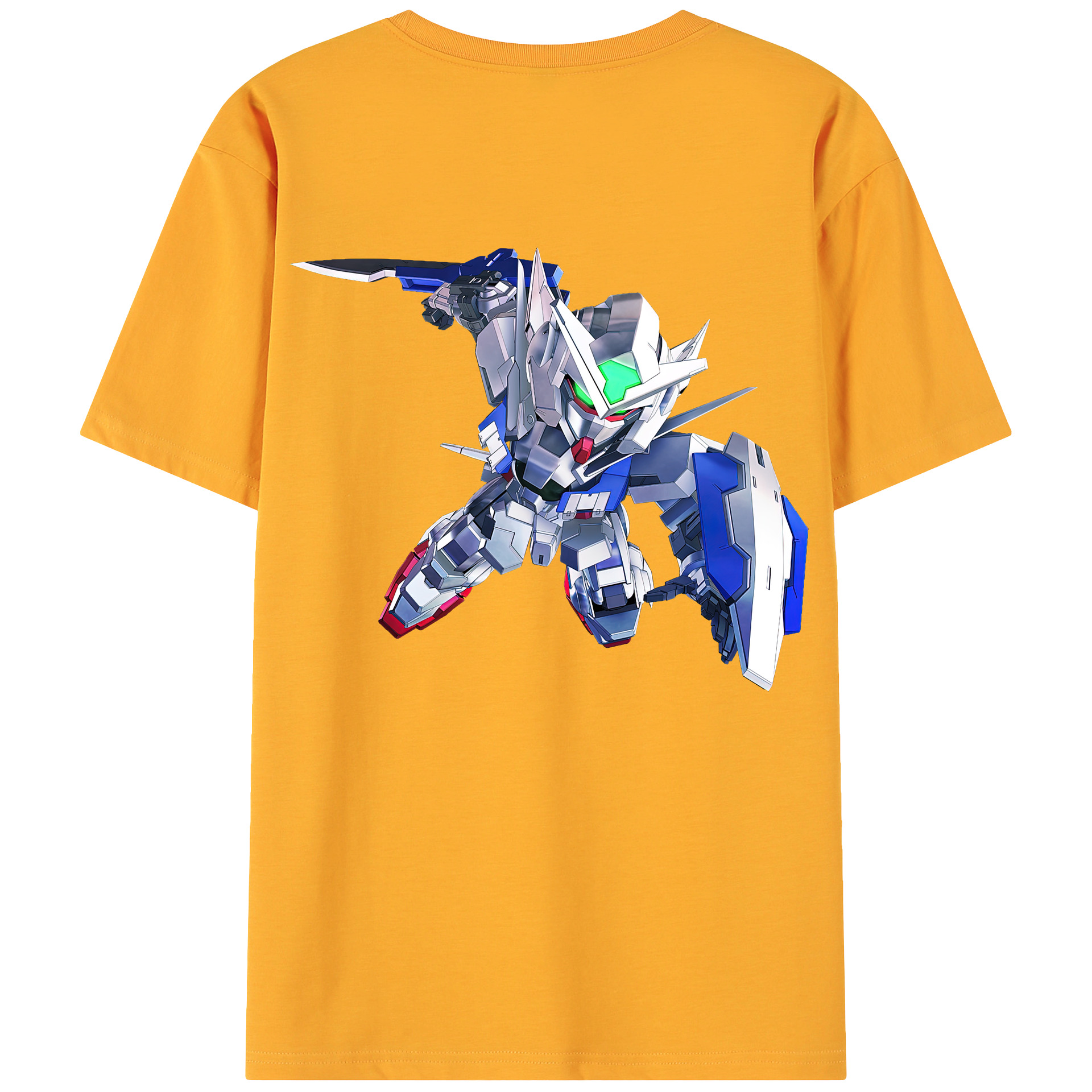 （画像用） 機動戦士ガンダム Mobile Suit Gundam 綿100％ メンズ半袖Tシャツ（バックプリント） 通気性