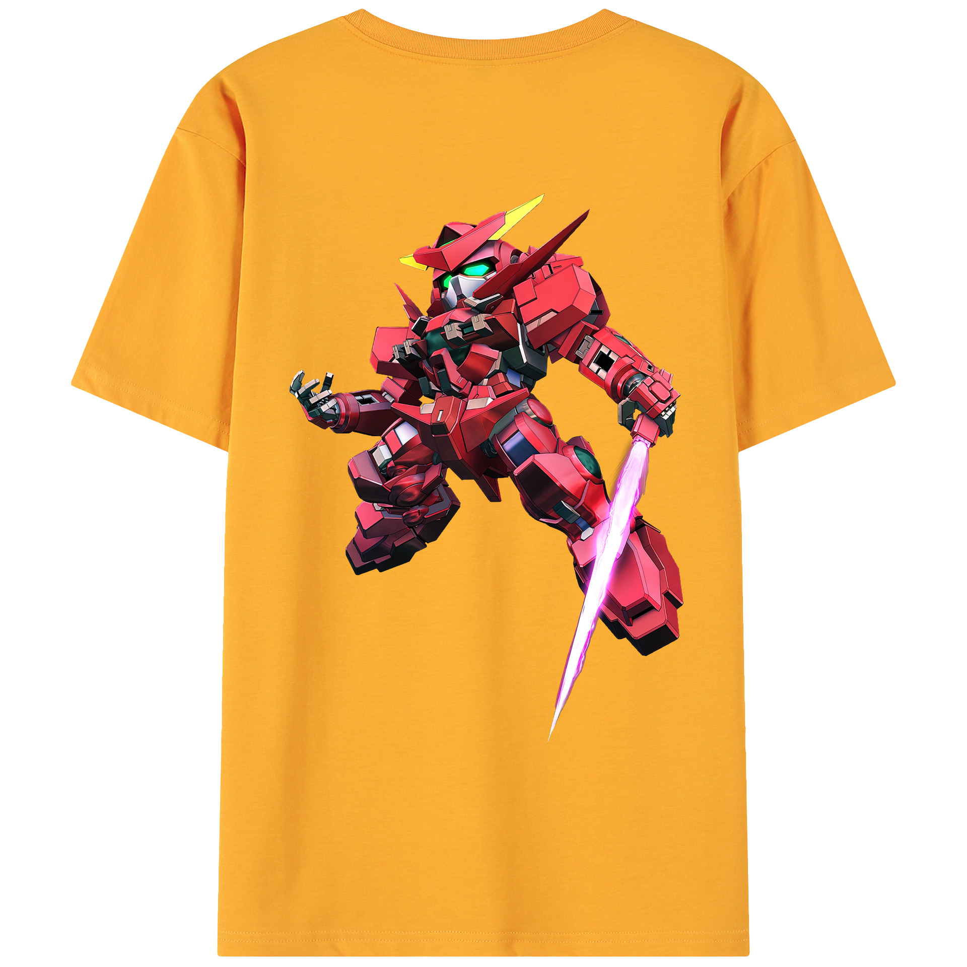 （画像用） 機動戦士ガンダム Mobile Suit Gundam 綿100％ メンズ半袖Tシャツ（バックプリント） 通気性