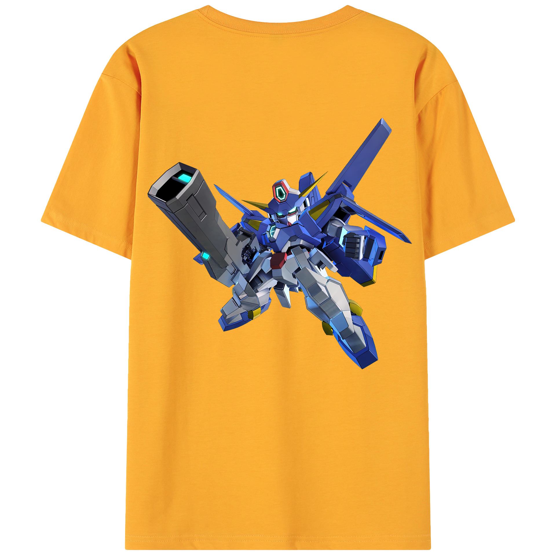（画像用） 機動戦士ガンダム Mobile Suit Gundam 綿100％ メンズ半袖Tシャツ（バックプリント） 通気性