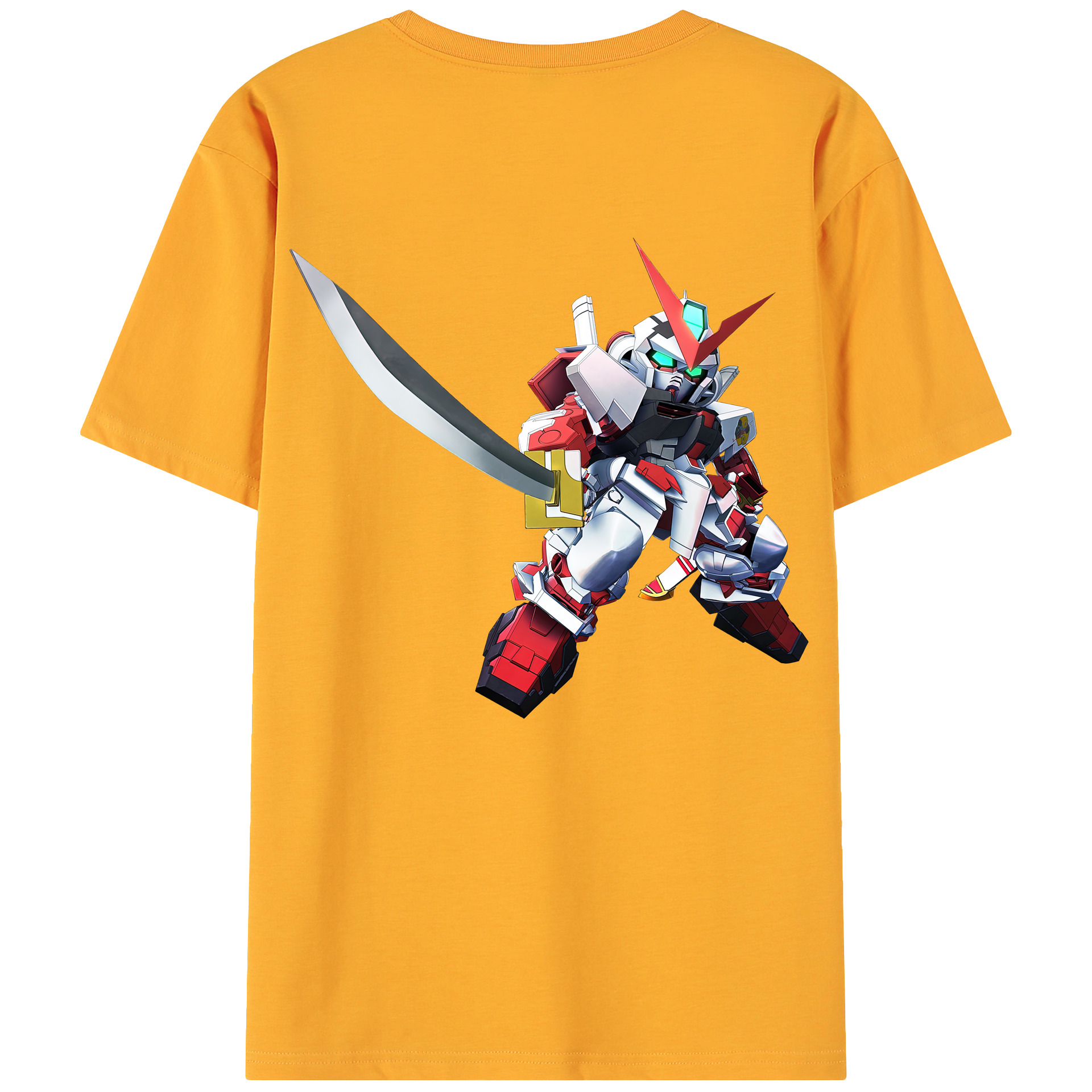 （画像用） 機動戦士ガンダム Mobile Suit Gundam 綿100％ メンズ半袖Tシャツ（バックプリント） 通気性