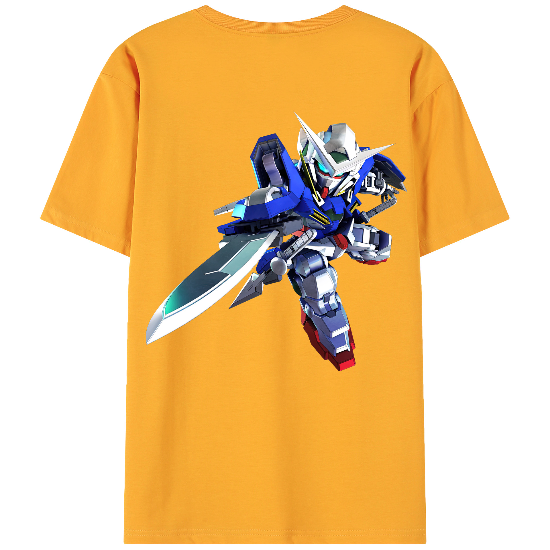 （画像用） 機動戦士ガンダム Mobile Suit Gundam 綿100％ メンズ半袖Tシャツ（バックプリント） 通気性