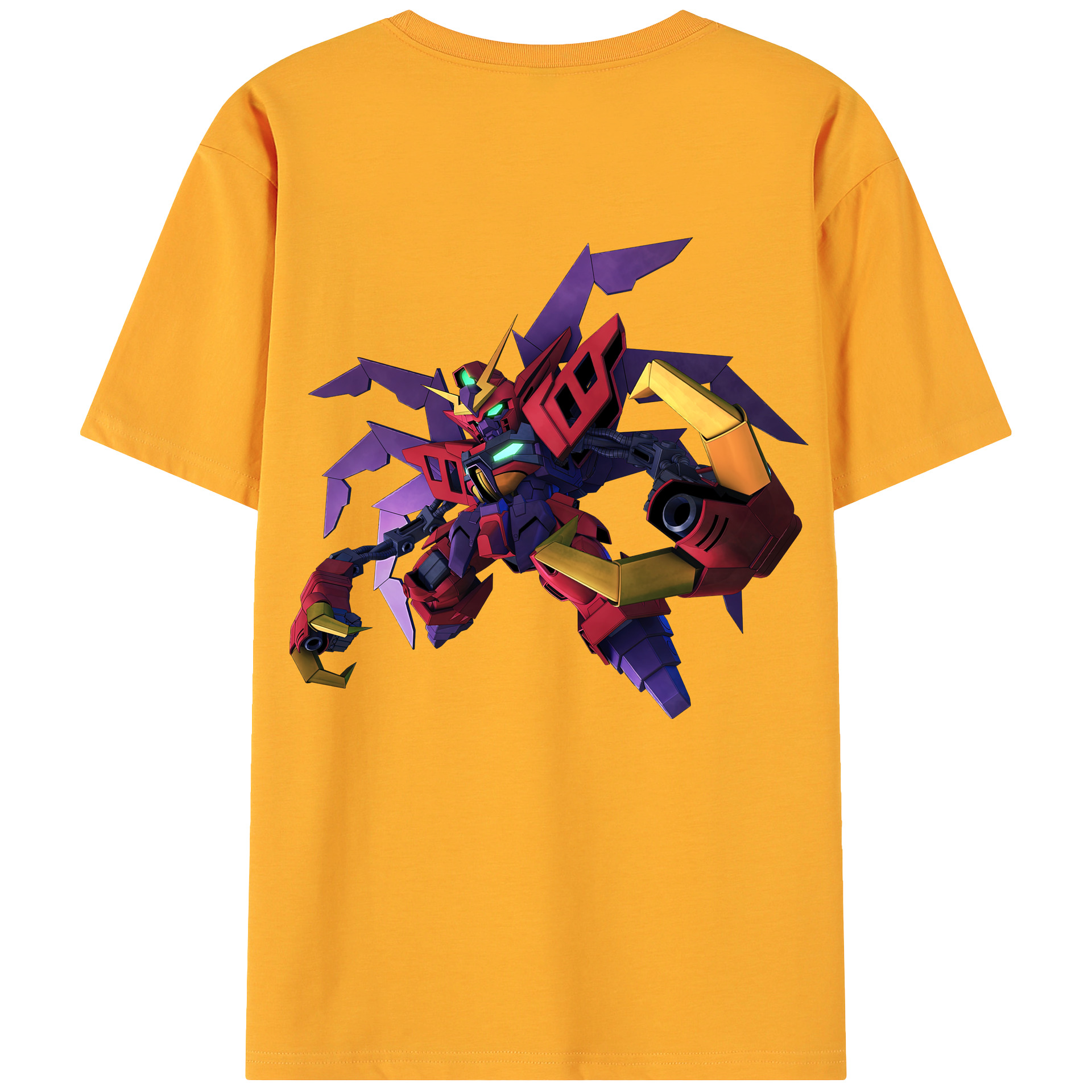 （画像用） 機動戦士ガンダム Mobile Suit Gundam 綿100％ メンズ半袖Tシャツ（バックプリント） 通気性