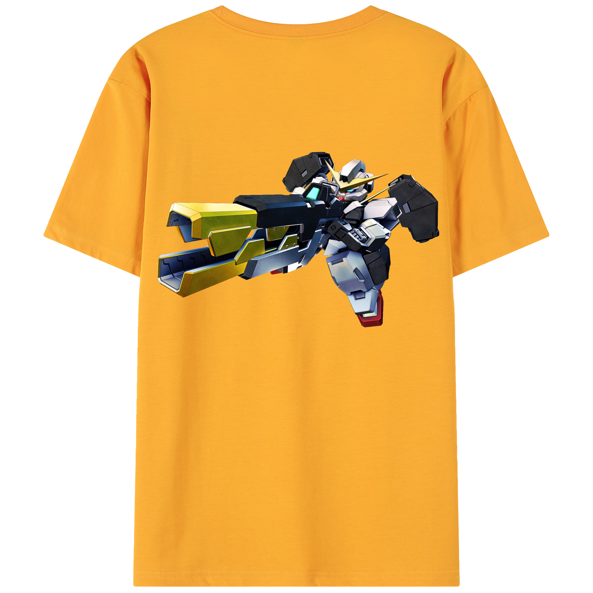 （画像用） 機動戦士ガンダム Mobile Suit Gundam 綿100％ メンズ半袖Tシャツ（バックプリント） 通気性