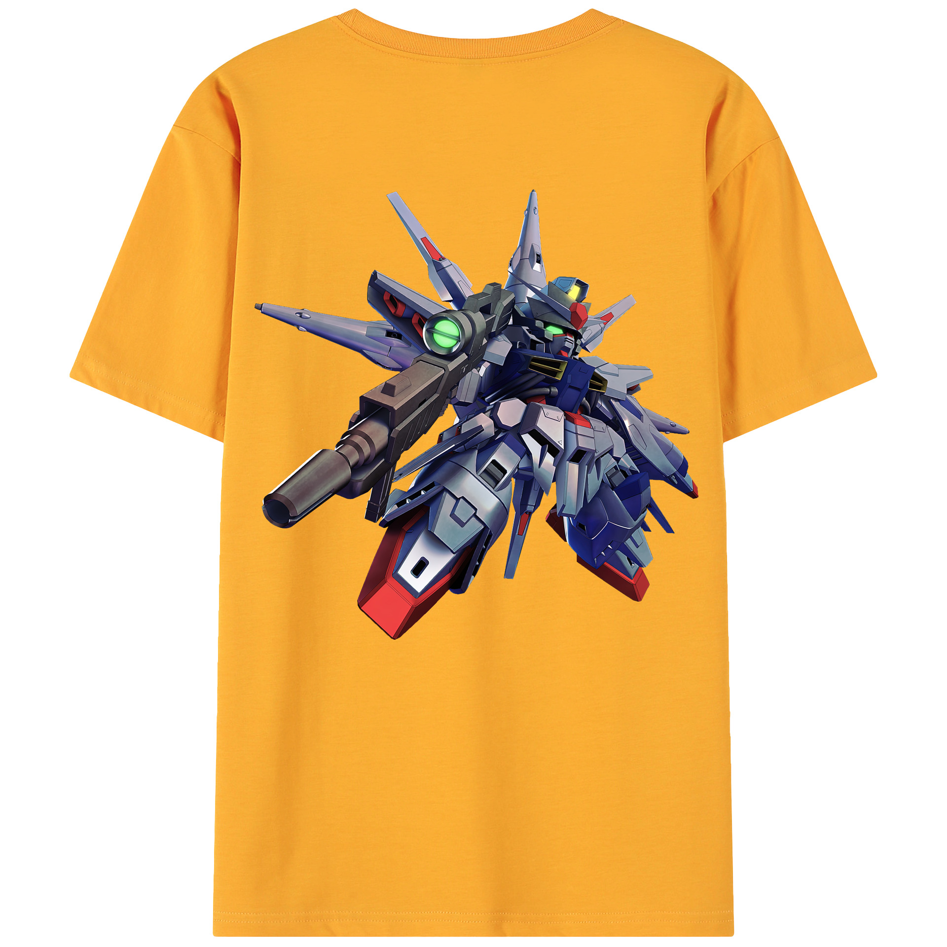 （画像用） 機動戦士ガンダム Mobile Suit Gundam 綿100％ メンズ半袖Tシャツ（バックプリント） 通気性
