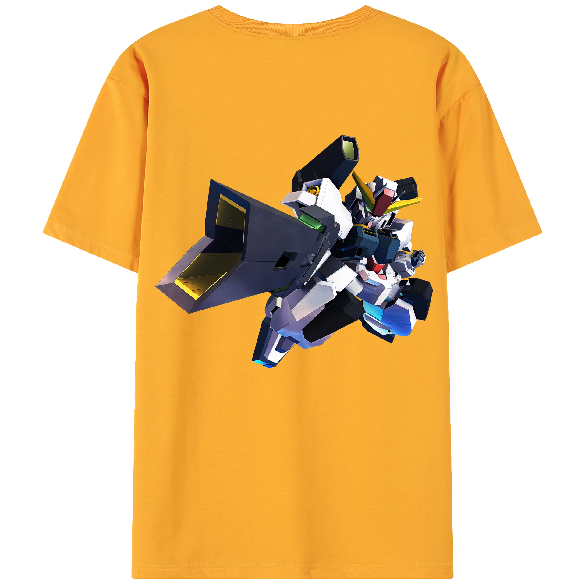 （画像用） 機動戦士ガンダム Mobile Suit Gundam 綿100％ メンズ半袖Tシャツ（バックプリント） 通気性