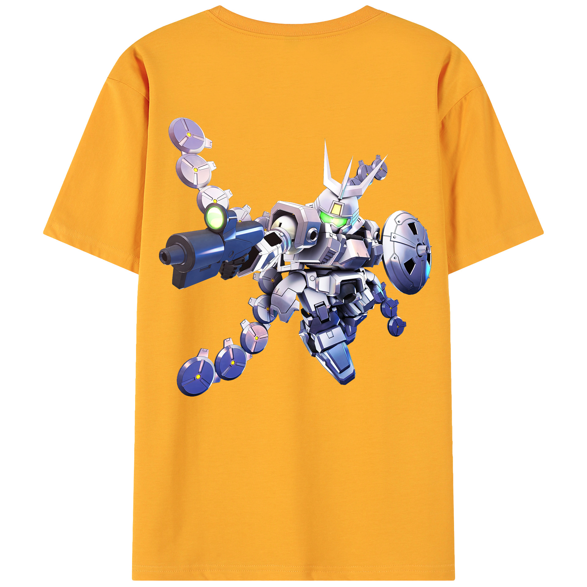 （画像用） 機動戦士ガンダム Mobile Suit Gundam 綿100％ メンズ半袖Tシャツ（バックプリント） 通気性