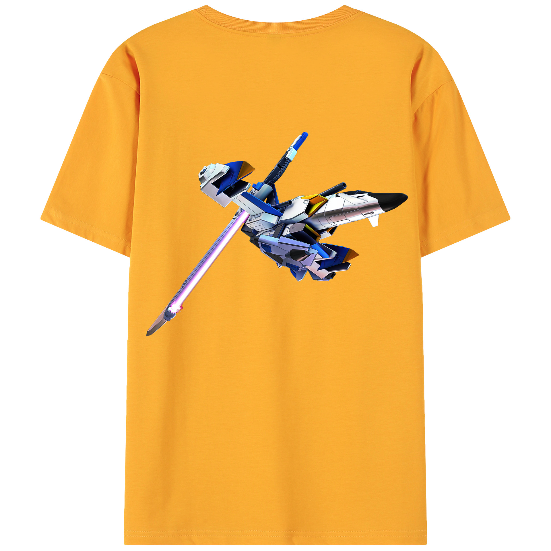 （画像用） 機動戦士ガンダム Mobile Suit Gundam 綿100％ メンズ半袖Tシャツ（バックプリント） 通気性