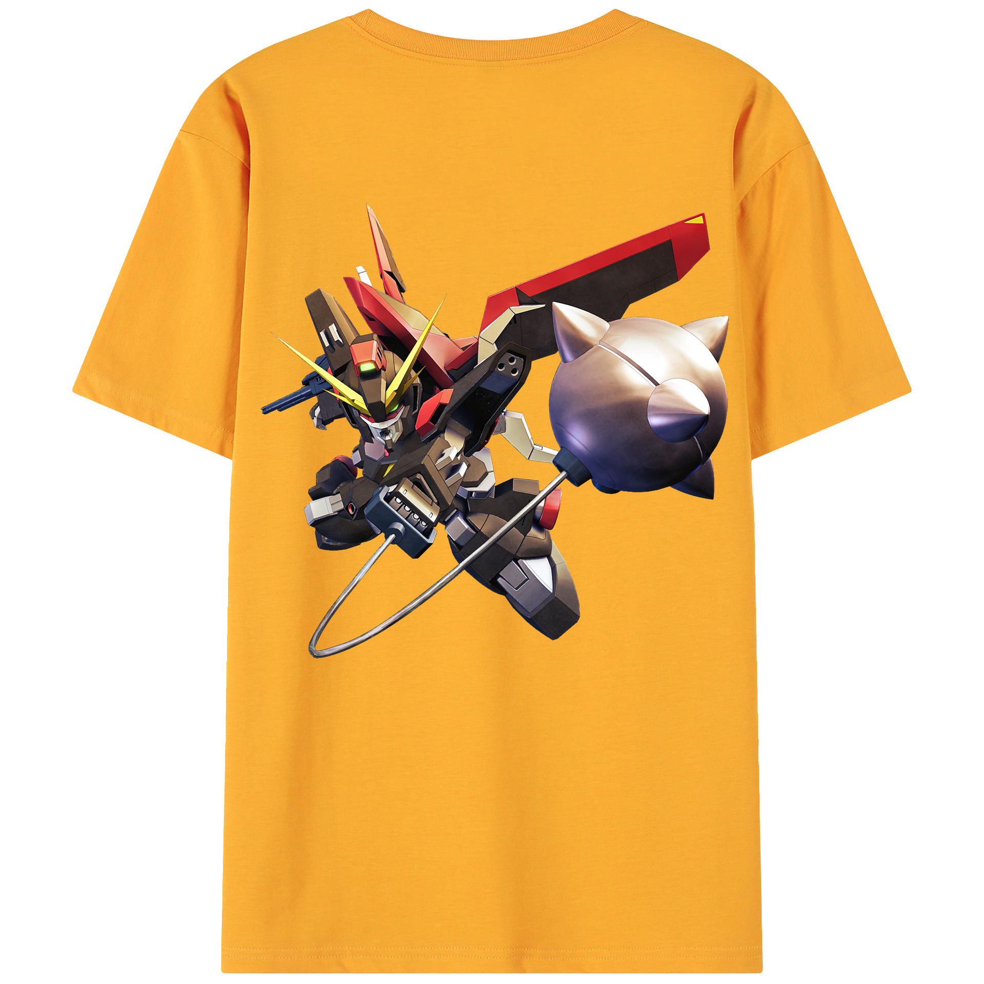 （画像用） 機動戦士ガンダム Mobile Suit Gundam 綿100％ メンズ半袖Tシャツ（バックプリント） 通気性