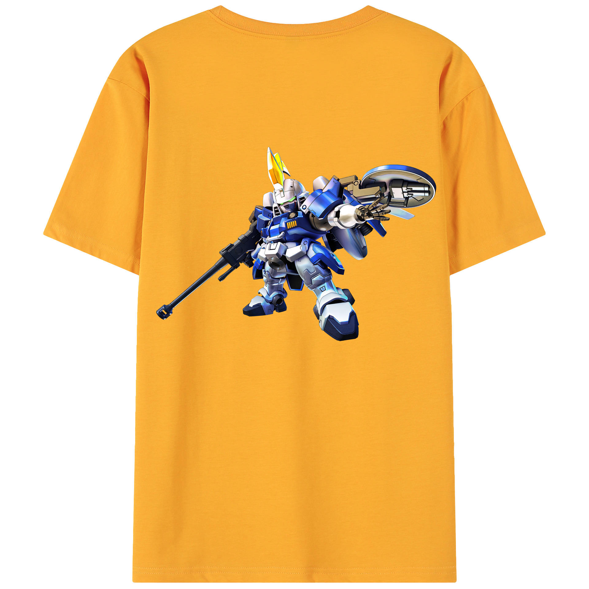 （画像用） 機動戦士ガンダム Mobile Suit Gundam 綿100％ メンズ半袖Tシャツ（バックプリント） 通気性