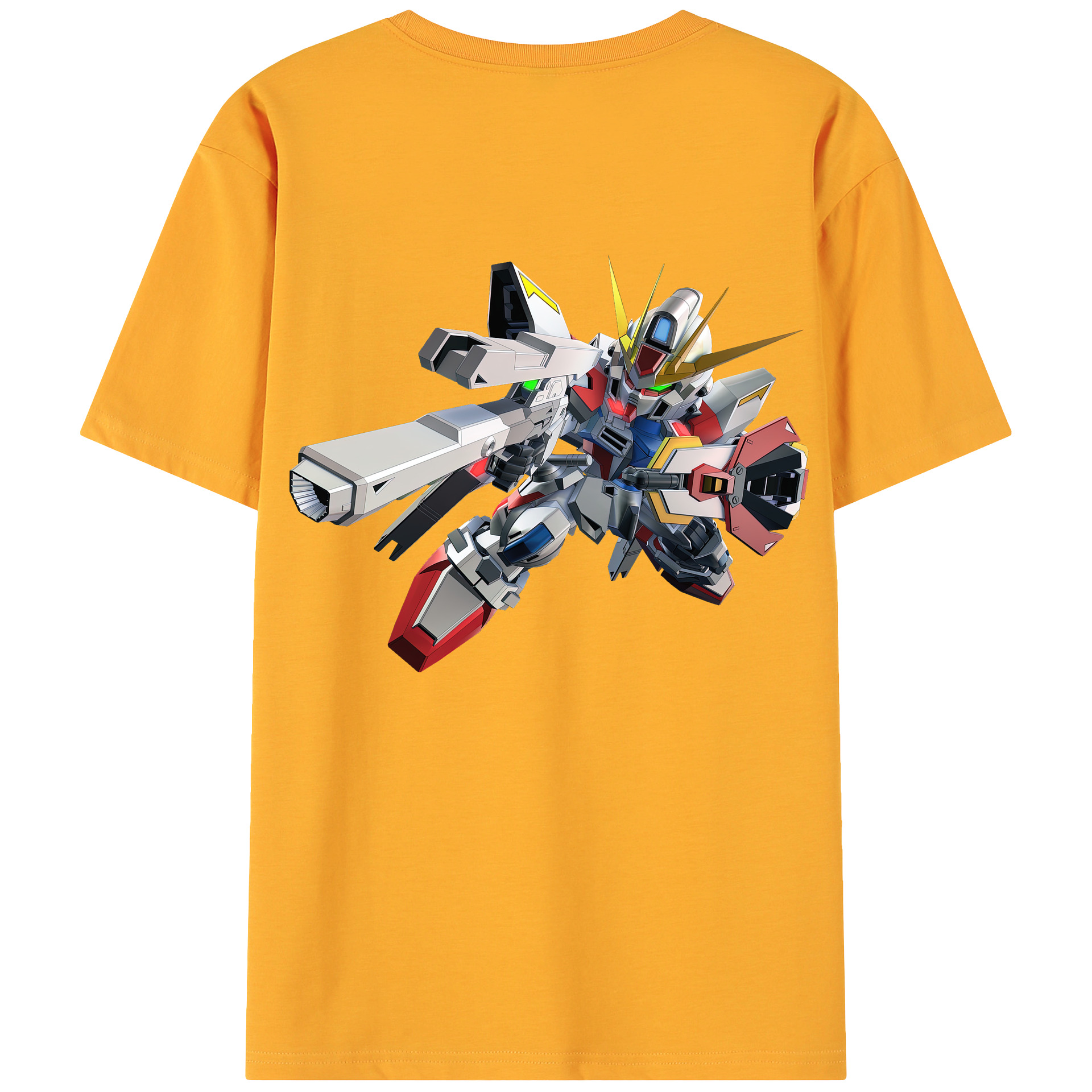 （画像用） 機動戦士ガンダム Mobile Suit Gundam 綿100％ メンズ半袖Tシャツ（バックプリント） 通気性