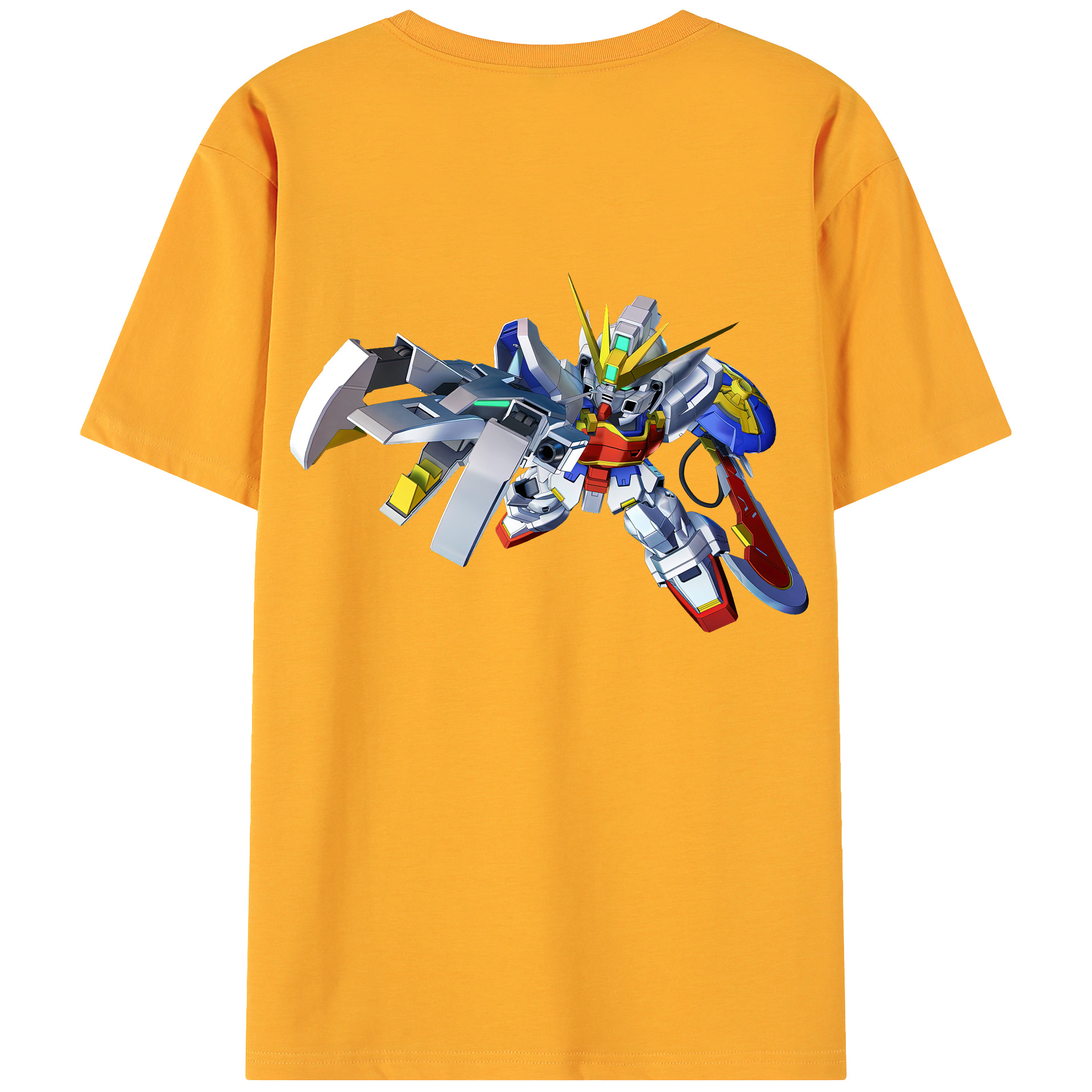 （画像用） 機動戦士ガンダム Mobile Suit Gundam 綿100％ メンズ半袖Tシャツ（バックプリント） 通気性