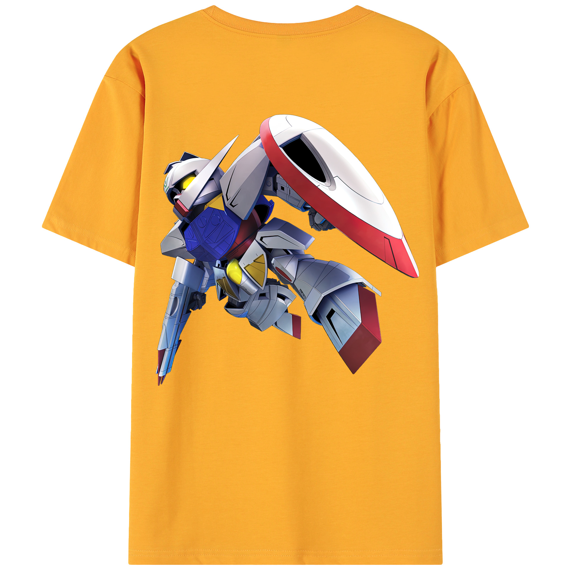 （画像用） 機動戦士ガンダム Mobile Suit Gundam 綿100％ メンズ半袖Tシャツ（バックプリント） 通気性