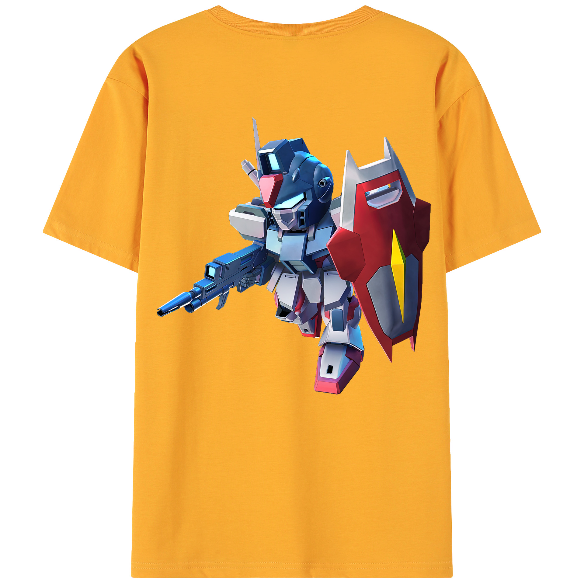 （画像用） 機動戦士ガンダム Mobile Suit Gundam 綿100％ メンズ半袖Tシャツ（バックプリント） 通気性