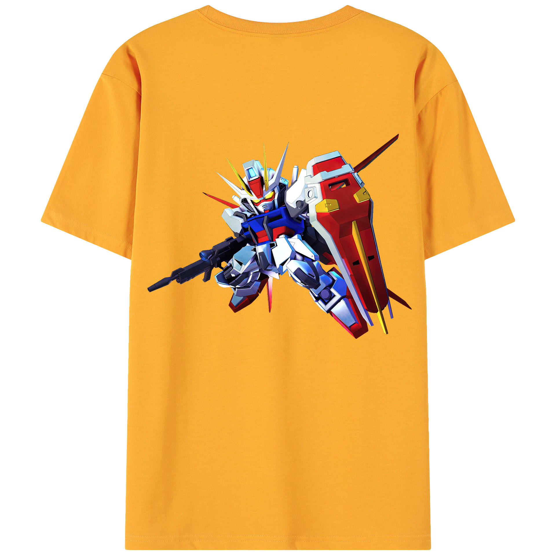 （画像用） 機動戦士ガンダム Mobile Suit Gundam 綿100％ メンズ半袖Tシャツ（バックプリント） 通気性