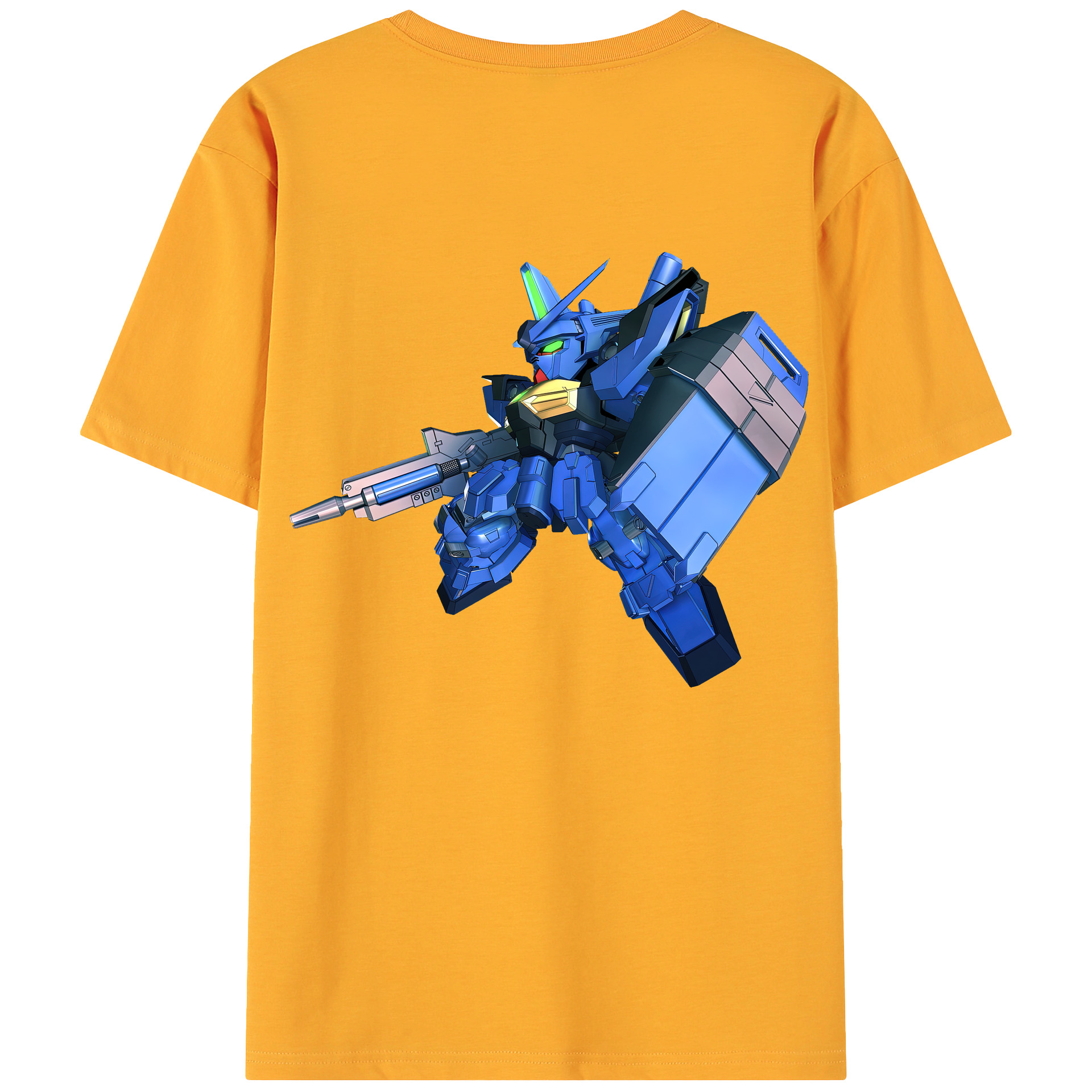 （画像用） 機動戦士ガンダム Mobile Suit Gundam 綿100％ メンズ半袖Tシャツ（バックプリント） 通気性