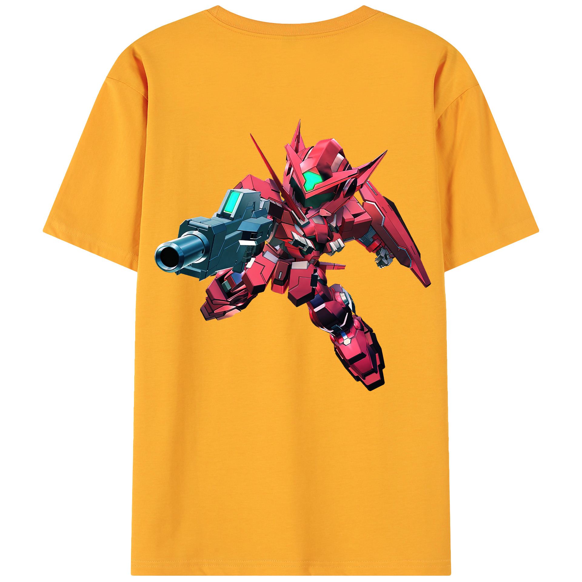 （画像用） 機動戦士ガンダム Mobile Suit Gundam 綿100％ メンズ半袖Tシャツ（バックプリント） 通気性