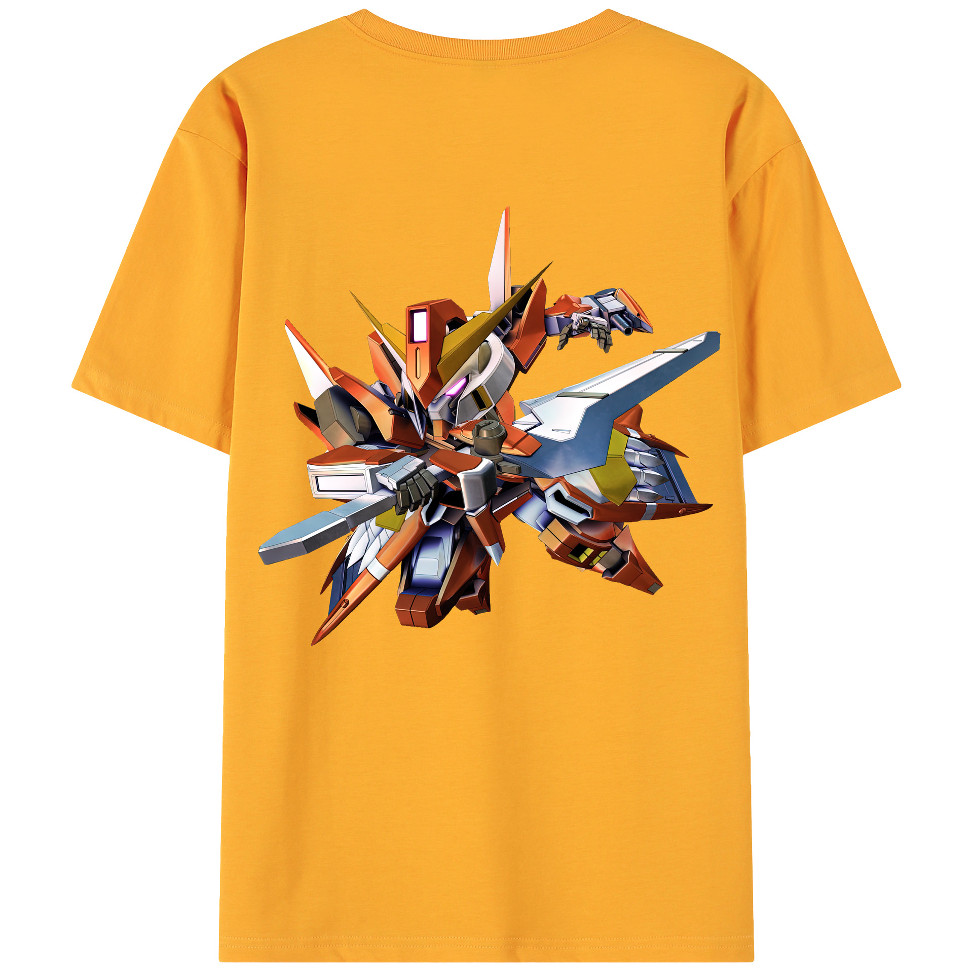 （画像用） 機動戦士ガンダム Mobile Suit Gundam 綿100％ メンズ半袖Tシャツ（バックプリント） 通気性