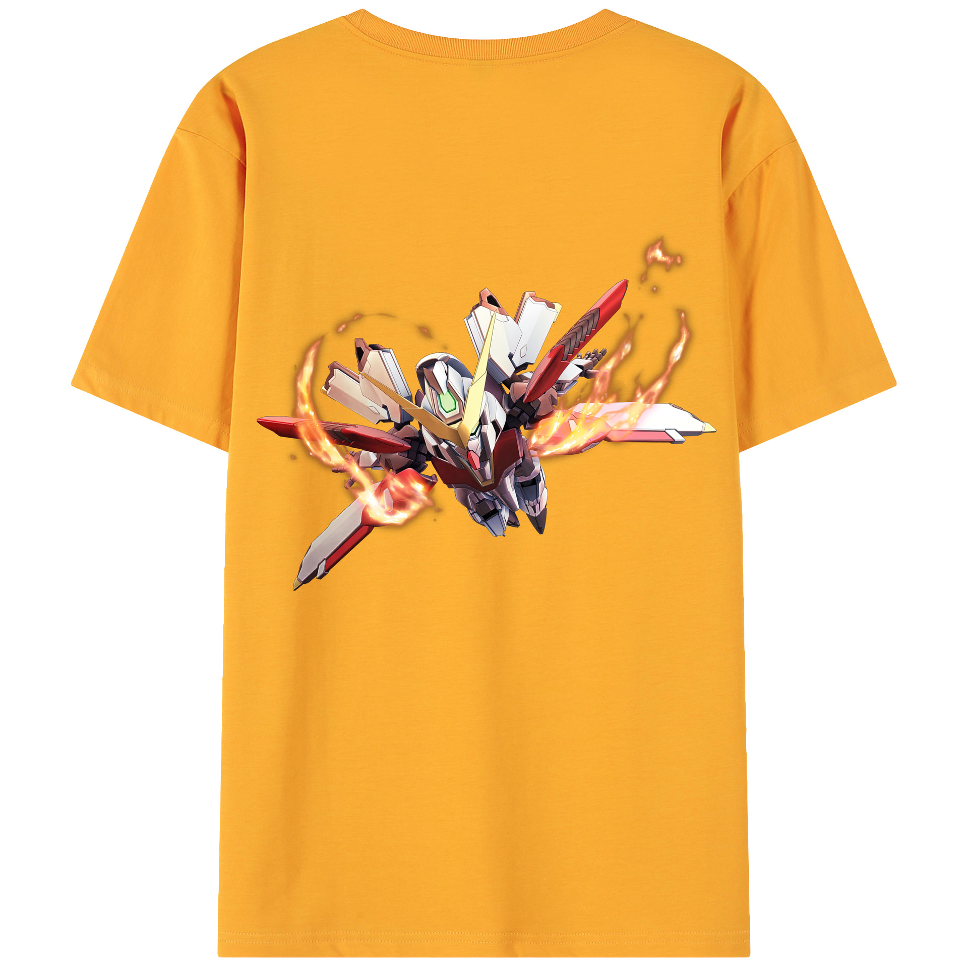 （画像用） 機動戦士ガンダム Mobile Suit Gundam 綿100％ メンズ半袖Tシャツ（バックプリント） 通気性