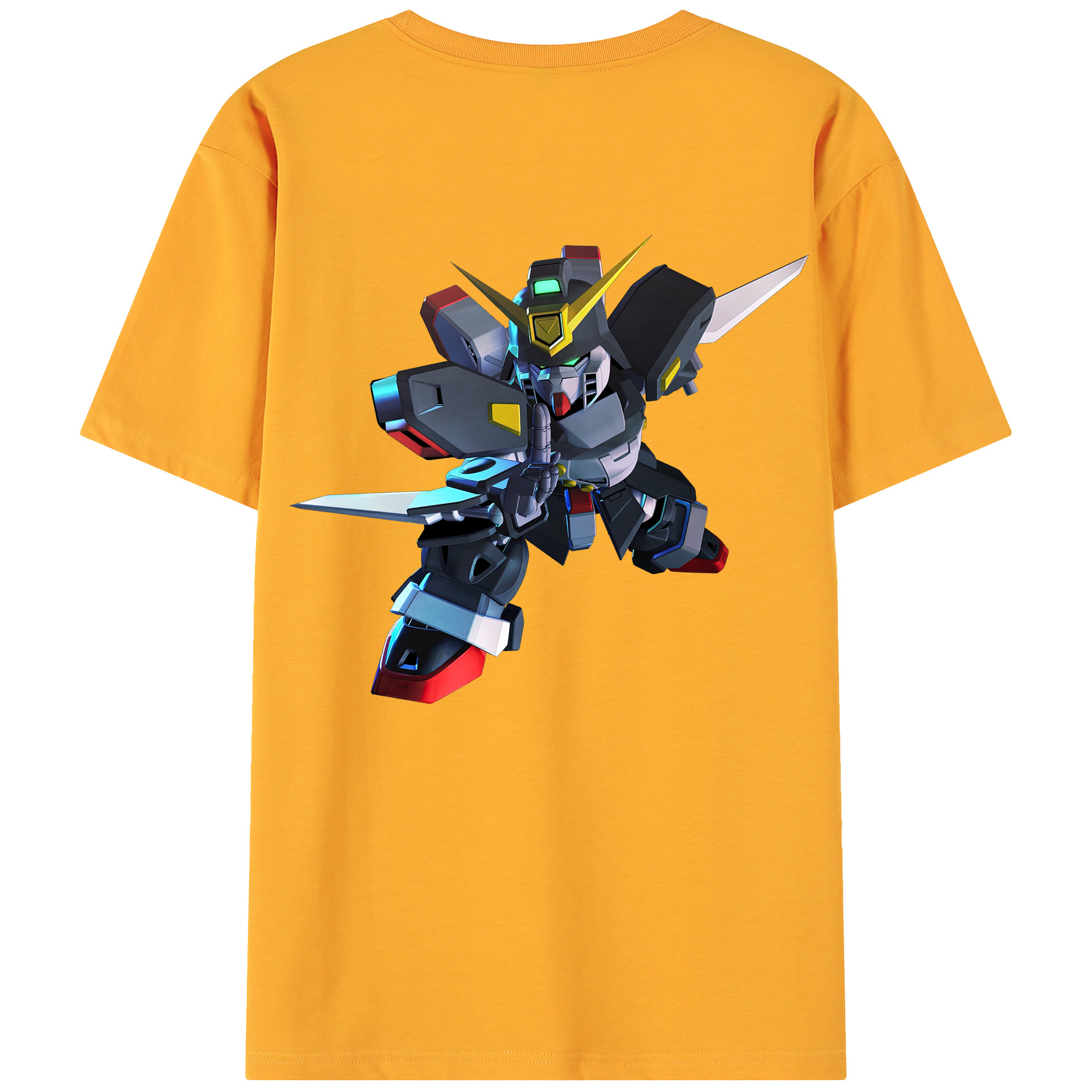 （画像用） 機動戦士ガンダム Mobile Suit Gundam 綿100％ メンズ半袖Tシャツ（バックプリント） 通気性