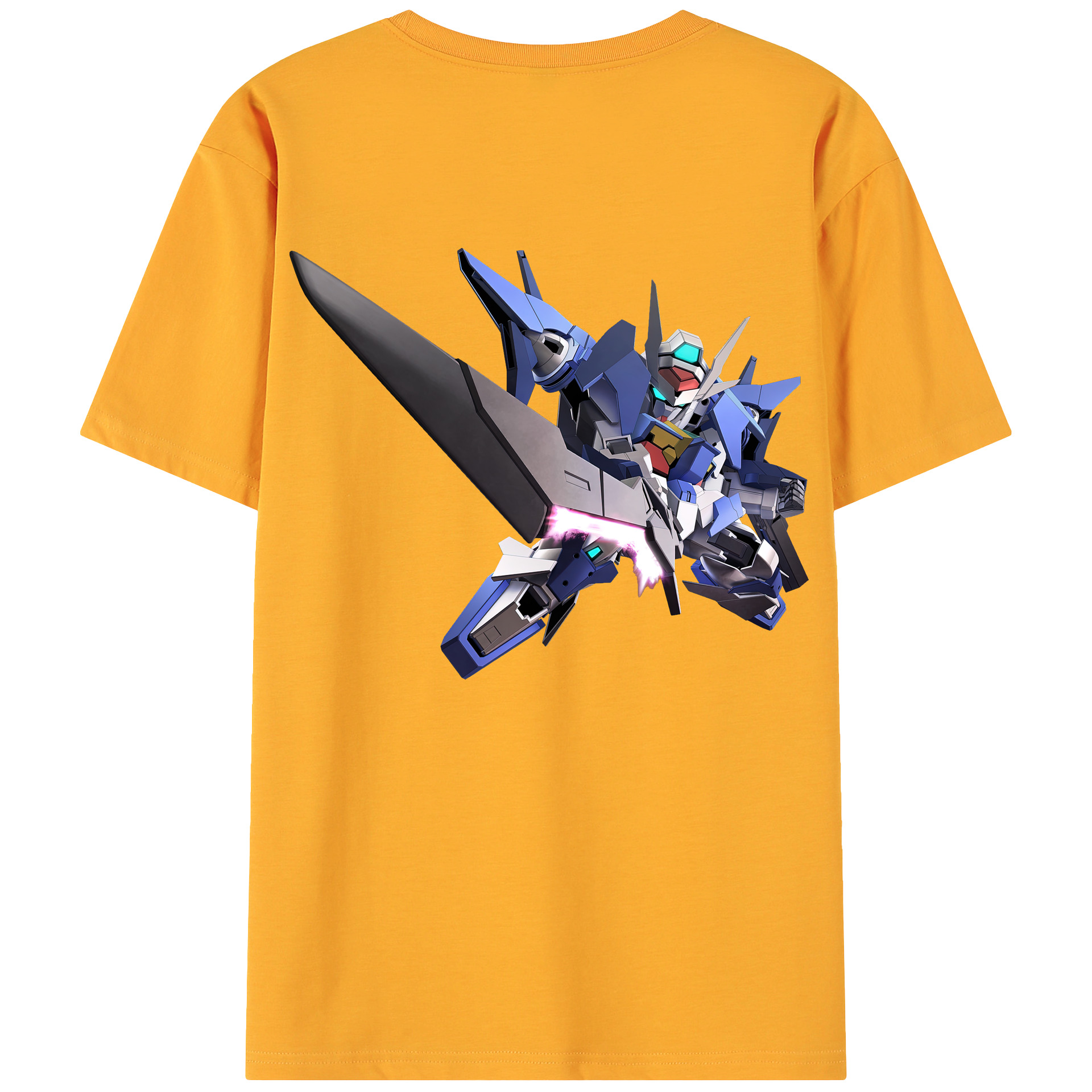（画像用） 機動戦士ガンダム Mobile Suit Gundam 綿100％ メンズ半袖Tシャツ（バックプリント） 通気性