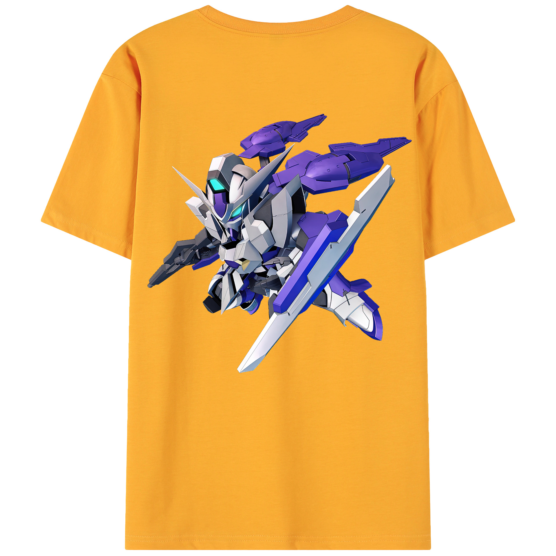 （画像用） 機動戦士ガンダム Mobile Suit Gundam 綿100％ メンズ半袖Tシャツ（バックプリント） 通気性