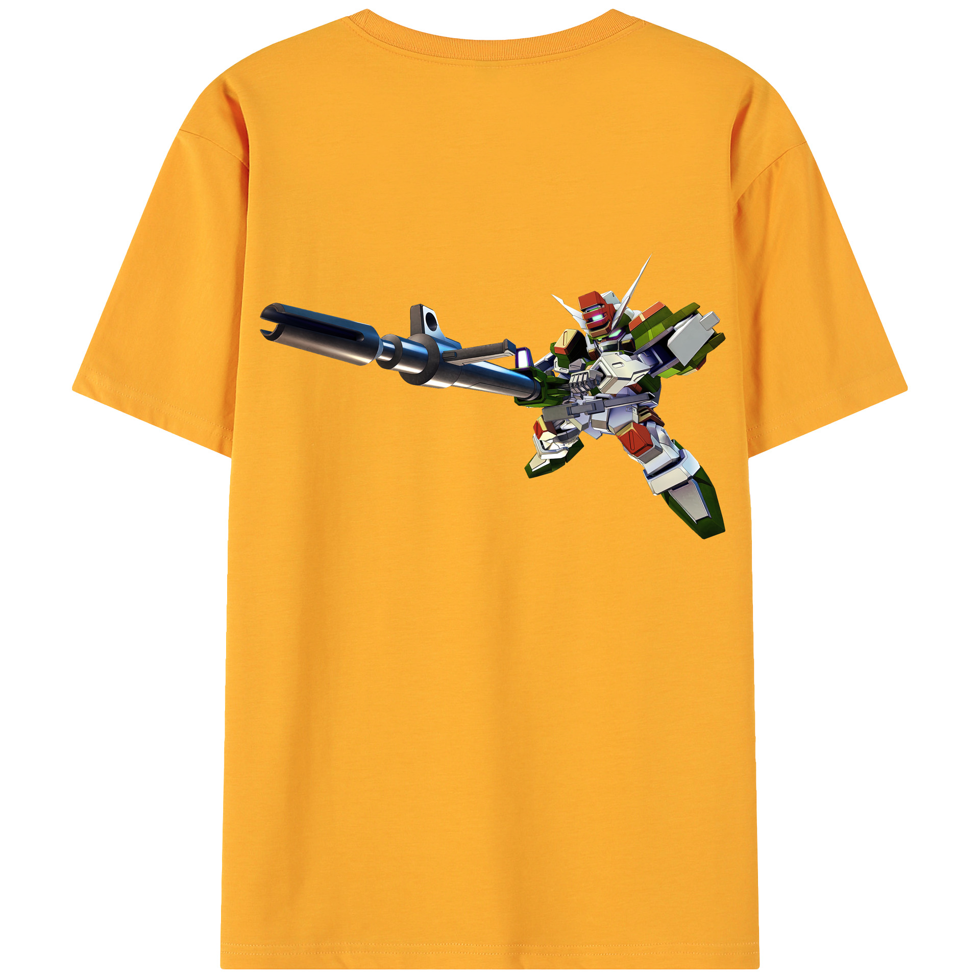 （画像用） 機動戦士ガンダム Mobile Suit Gundam 綿100％ メンズ半袖Tシャツ（バックプリント） 通気性