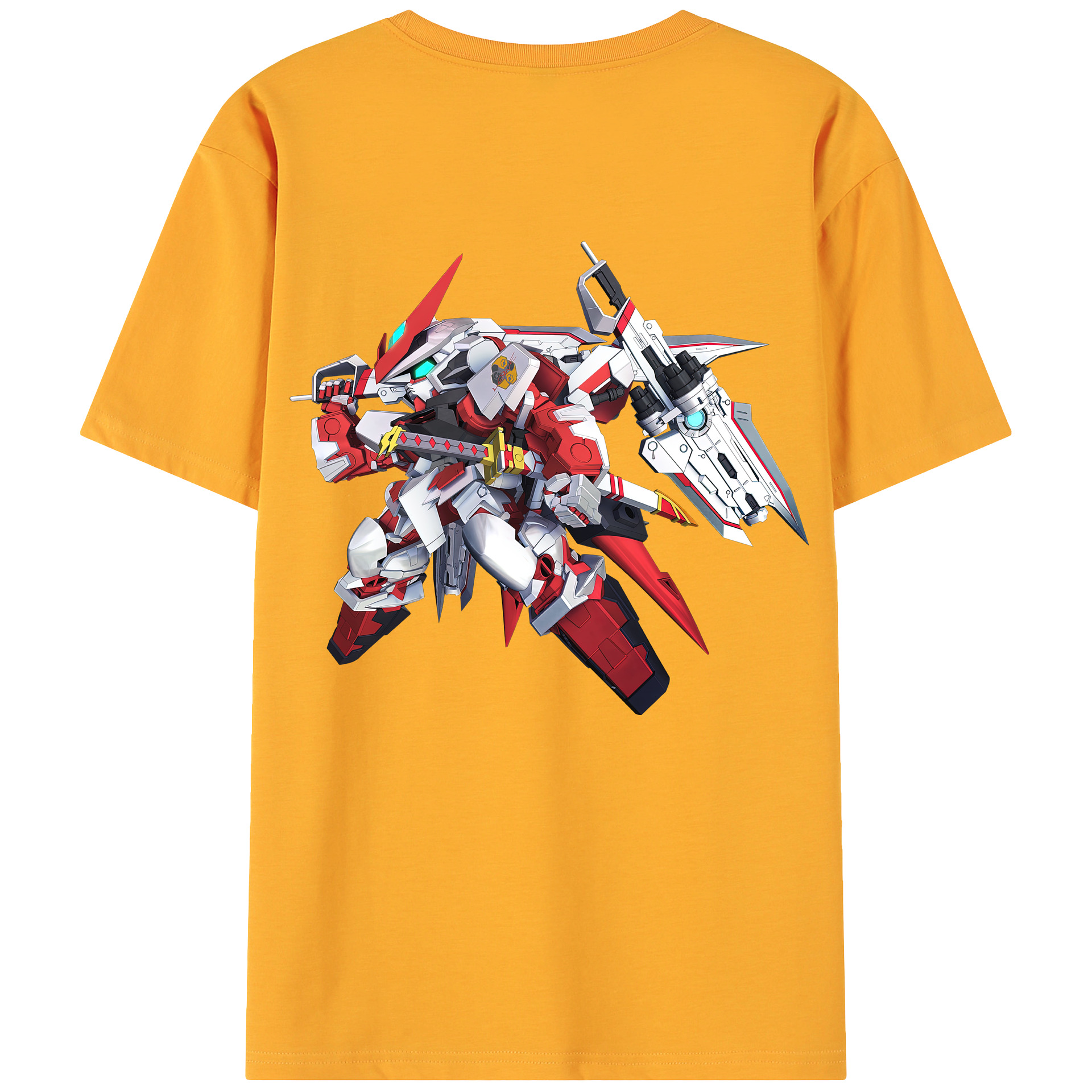 （画像用） 機動戦士ガンダム Mobile Suit Gundam 綿100％ メンズ半袖Tシャツ（バックプリント） 通気性
