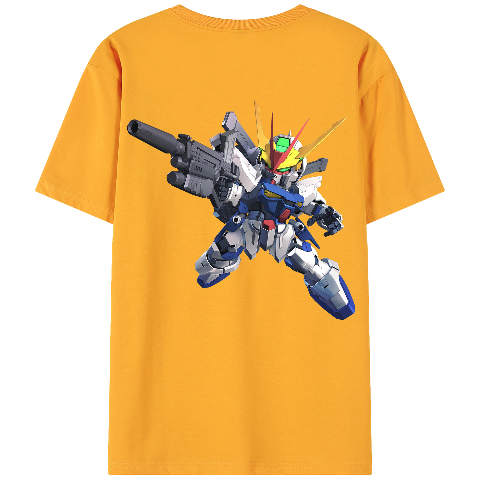 （画像用） 機動戦士ガンダム Mobile Suit Gundam 綿100％ メンズ半袖Tシャツ（バックプリント） 通気性