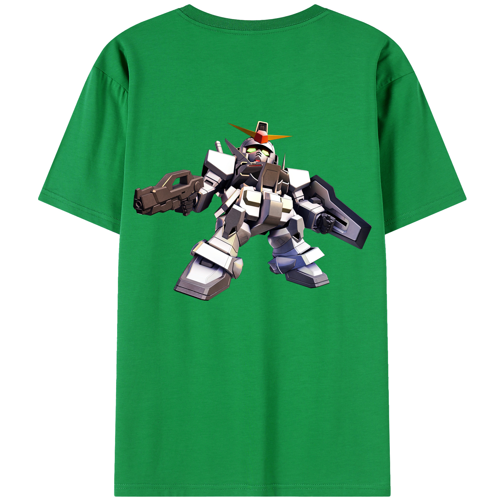 （画像用） 機動戦士ガンダム Mobile Suit Gundam 綿100％ メンズ半袖Tシャツ（バックプリント） 通気性
