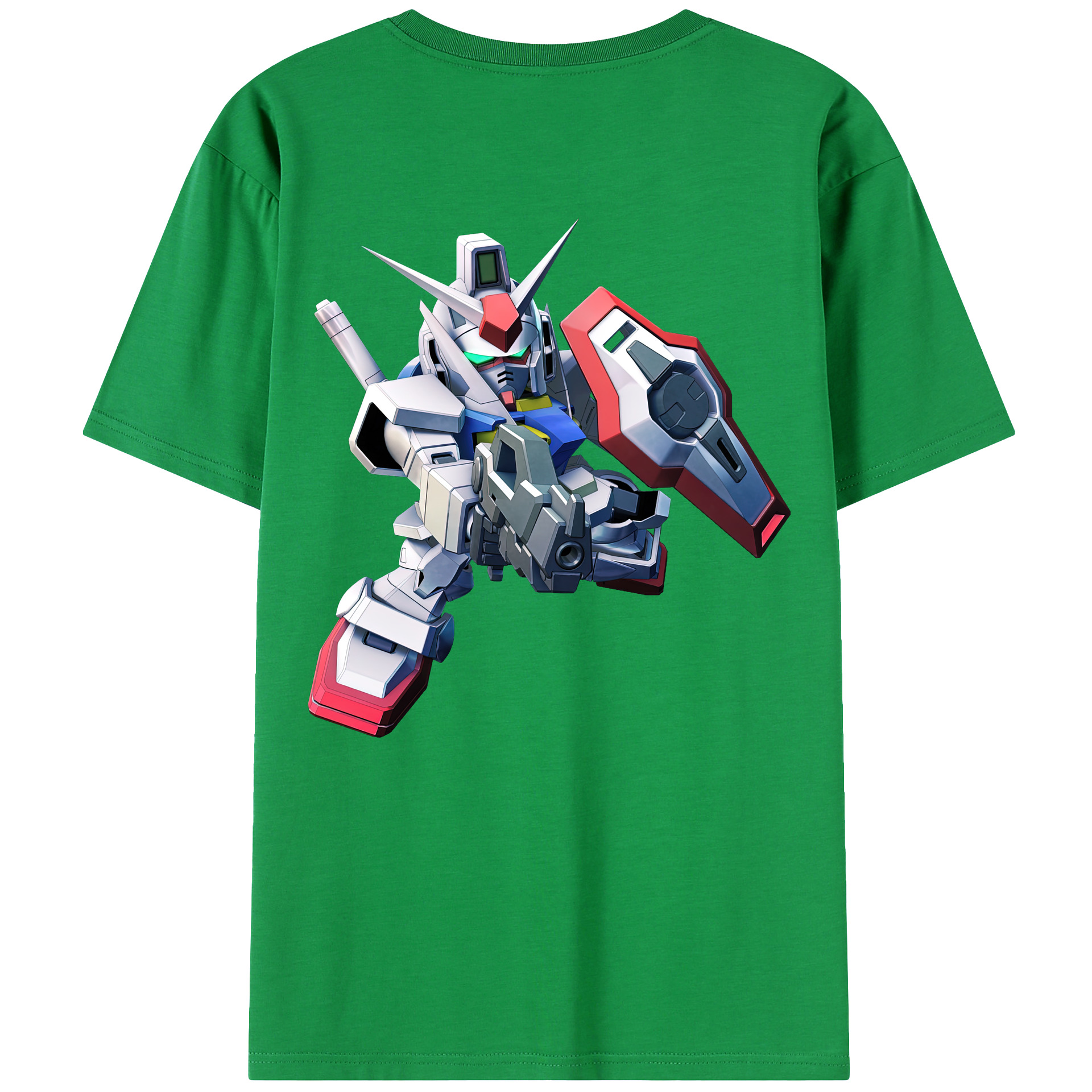 （画像用） 機動戦士ガンダム Mobile Suit Gundam 綿100％ メンズ半袖Tシャツ（バックプリント） 通気性